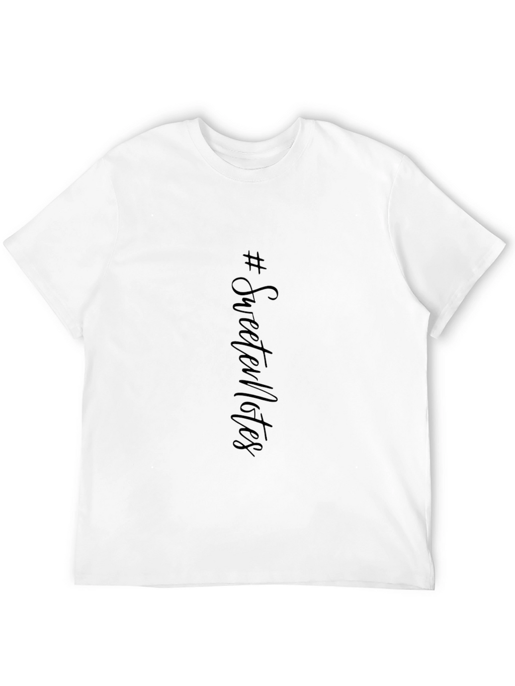 Stylish Black T-Shirt with #SweetenNotes Design