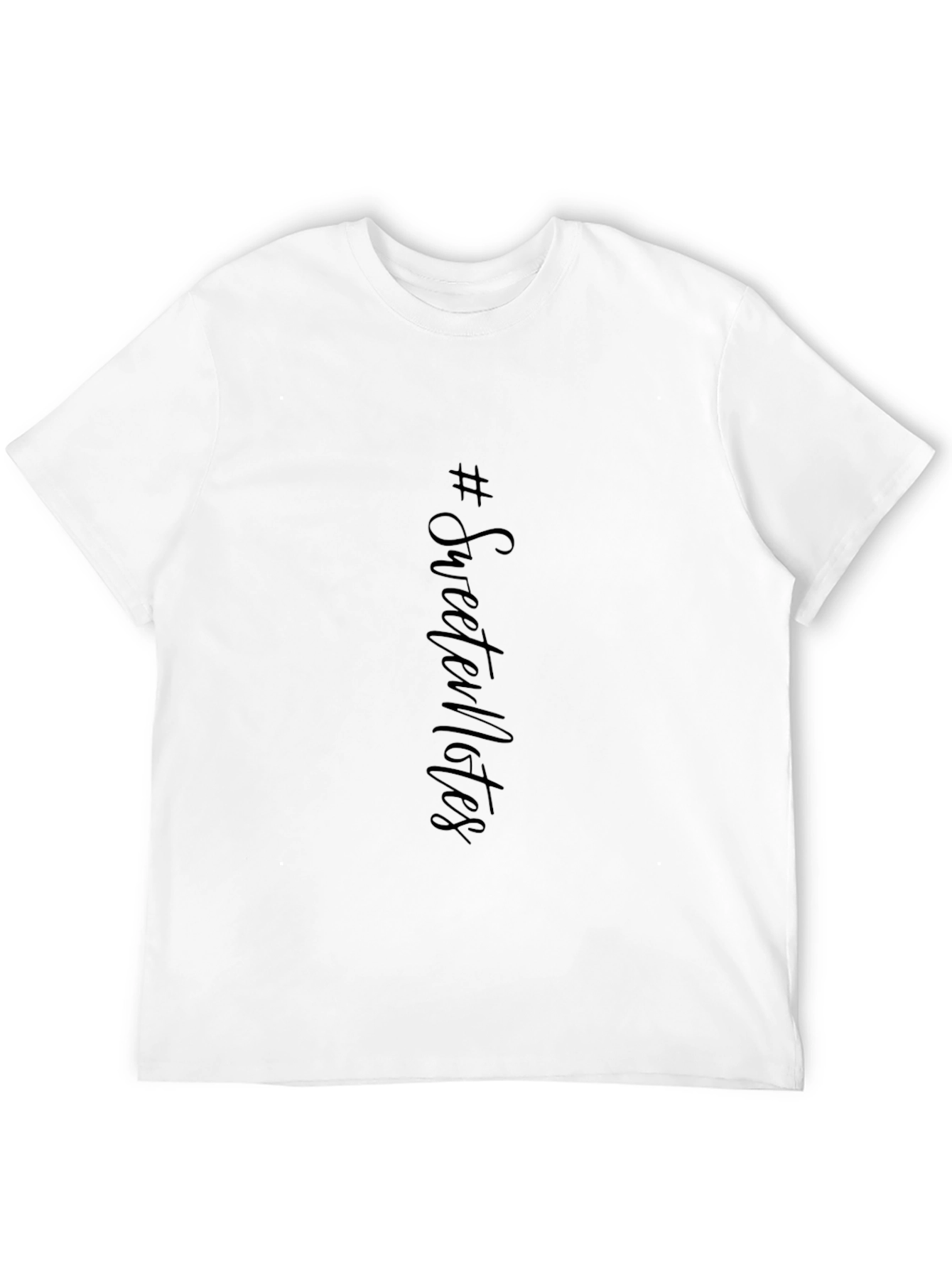 Stylish Black T-Shirt with #SweetenNotes Design