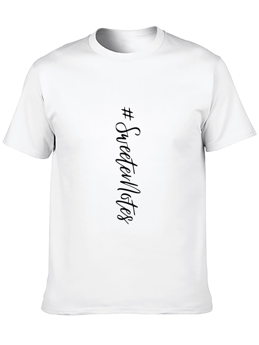 Stylish Black T-Shirt with #SweetenNotes Design