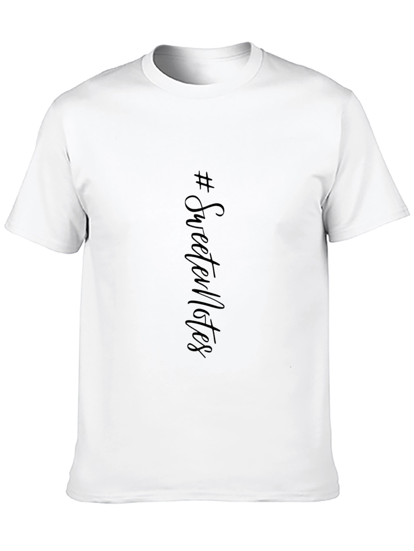 Stylish Black T-Shirt with #SweetenNotes Design
