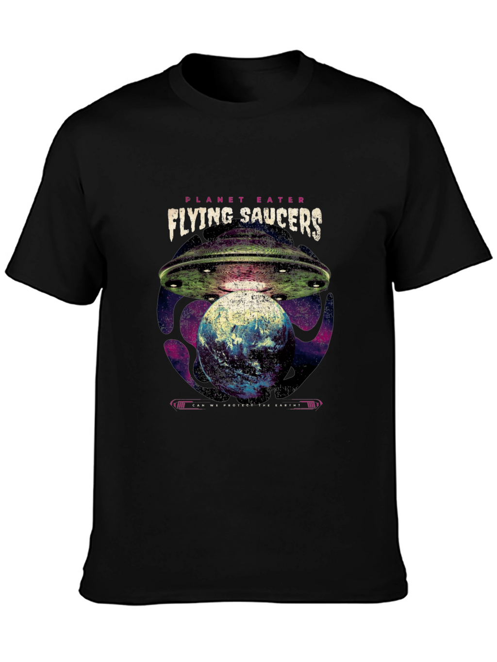 Planet Eater Flying Saucers Graphic T-Shirt