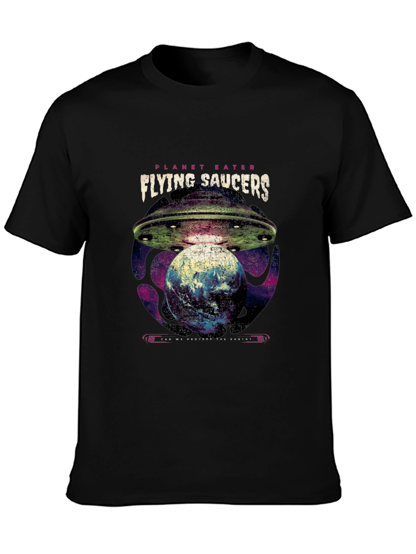 Planet Eater Flying Saucers Graphic T-Shirt