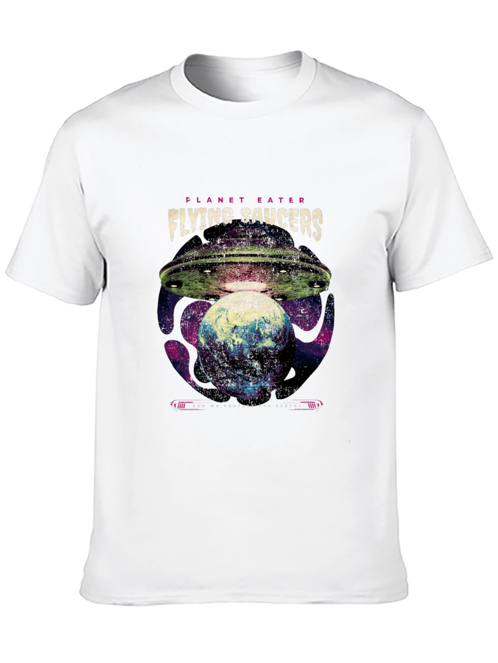 Planet Eater Flying Saucers Graphic T-Shirt