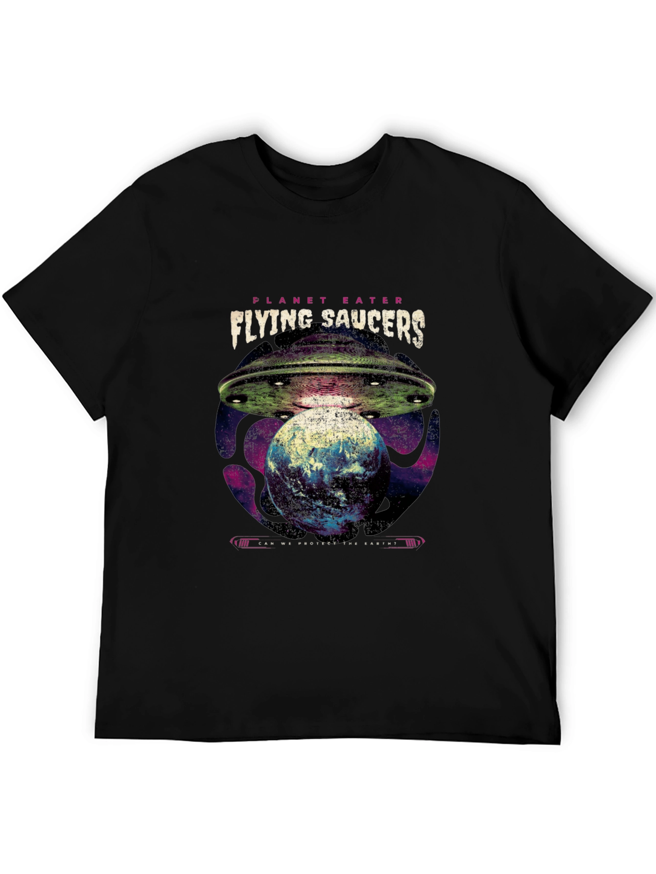 Planet Eater Flying Saucers Graphic T-Shirt