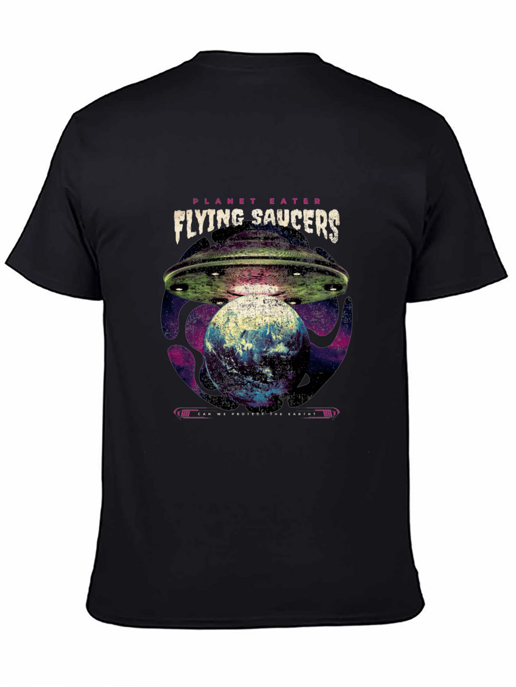 Planet Eater Flying Saucers Graphic T-Shirt