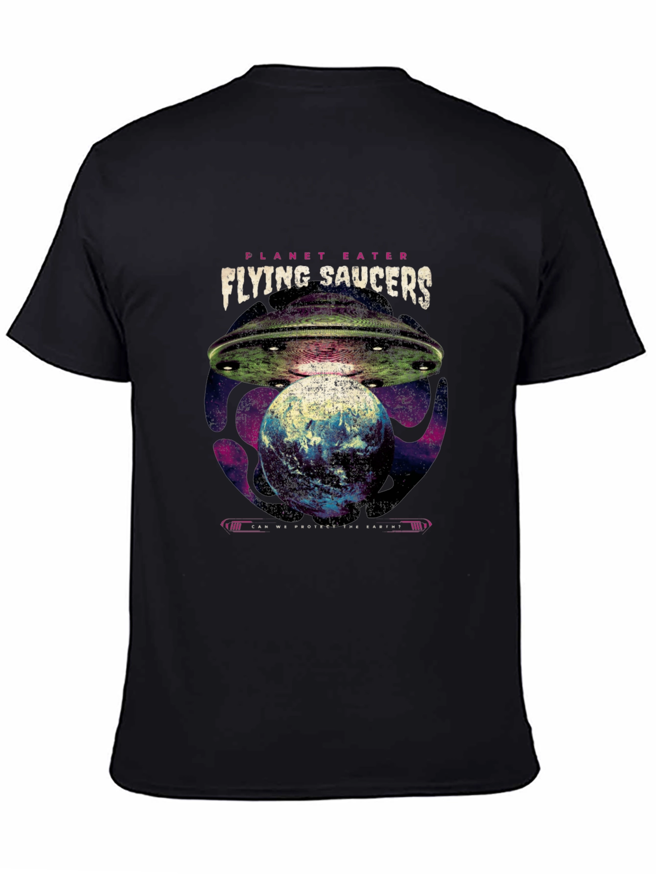 Planet Eater Flying Saucers Graphic T-Shirt