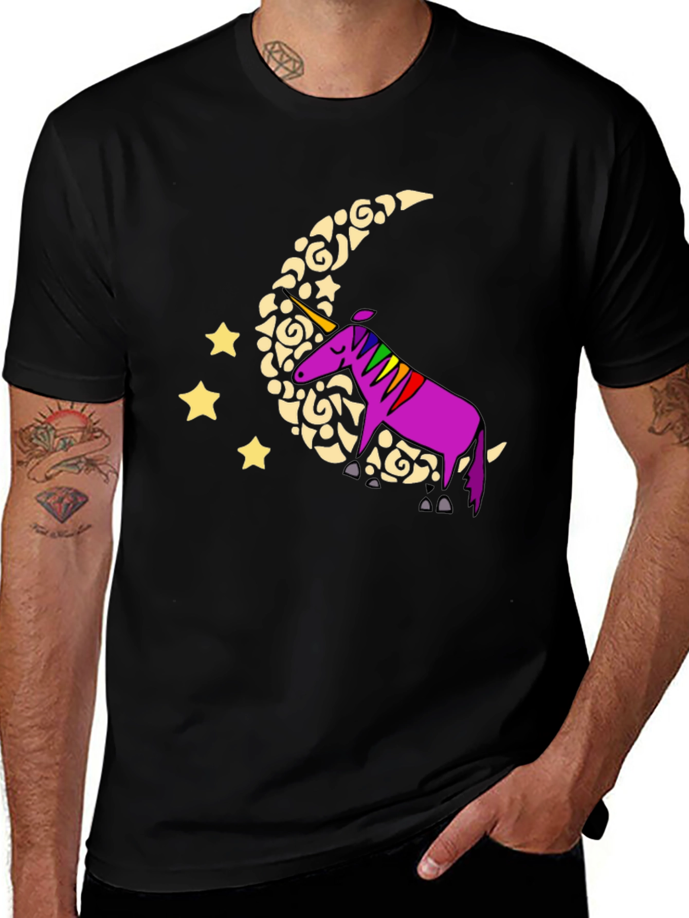Unicorn Moon T-Shirt - Whimsical Graphic Tee