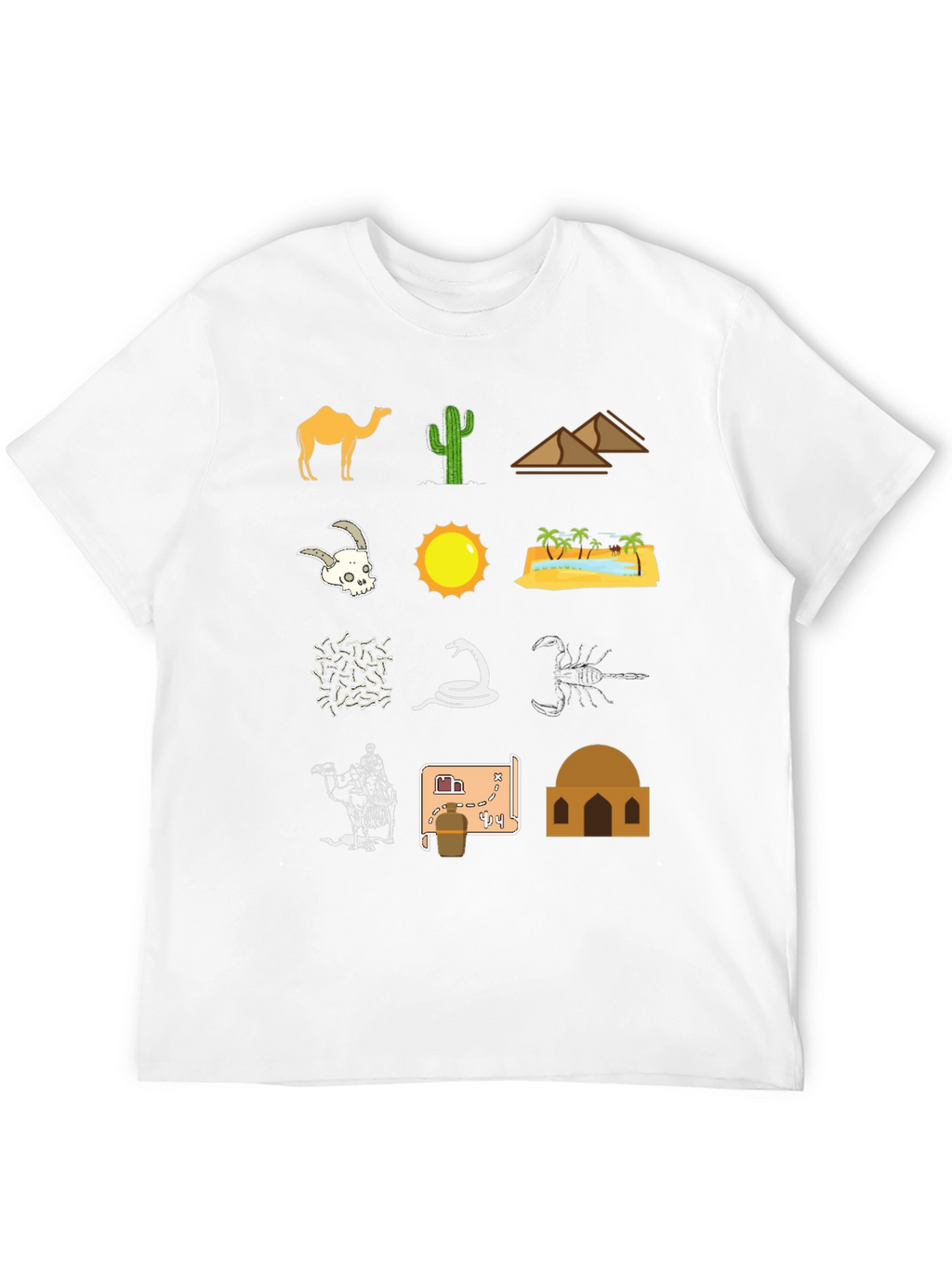 Desert Life Graphic Tee - Black Cotton T-Shirt