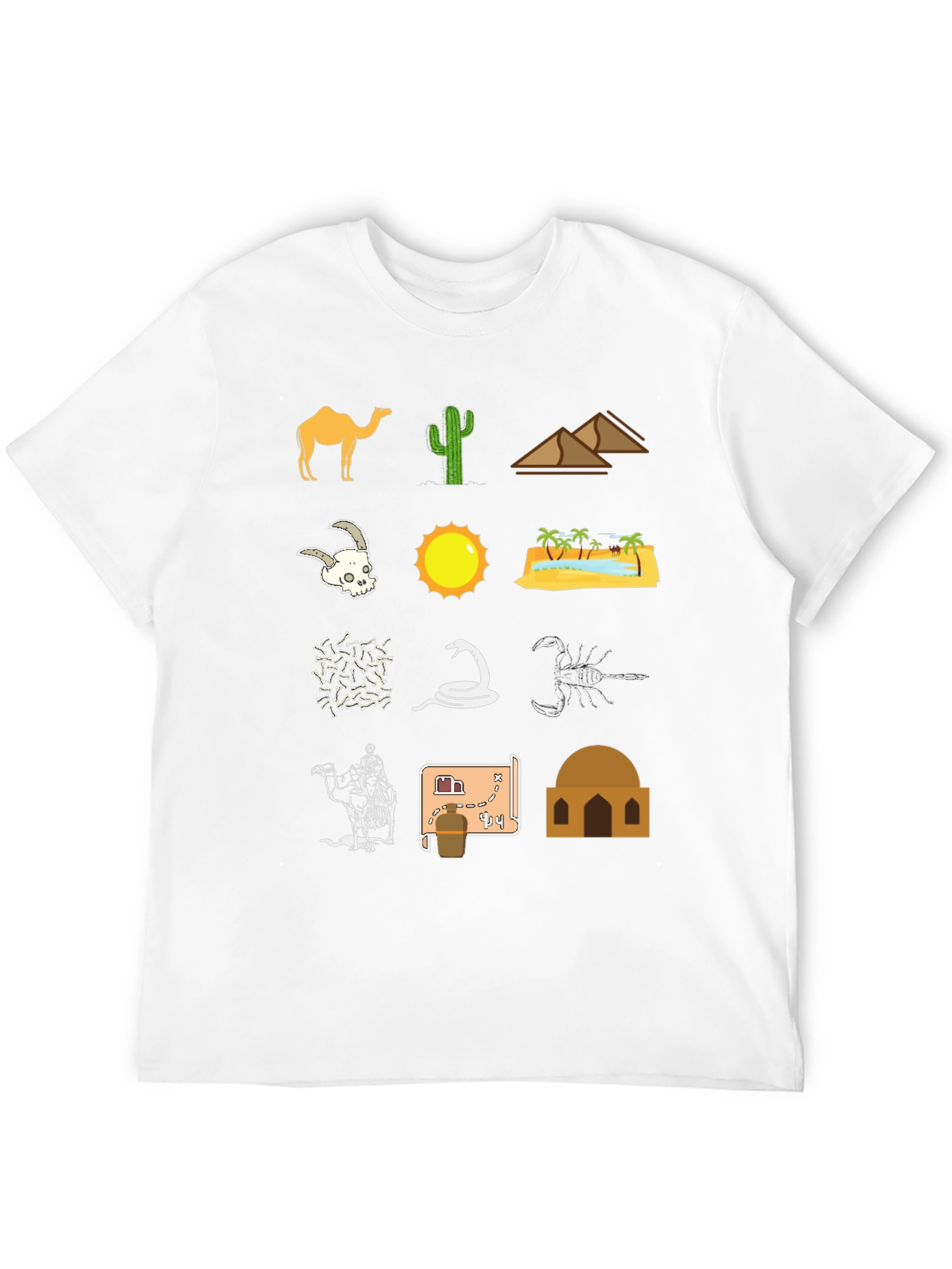 Desert Life Graphic Tee - Black Cotton T-Shirt