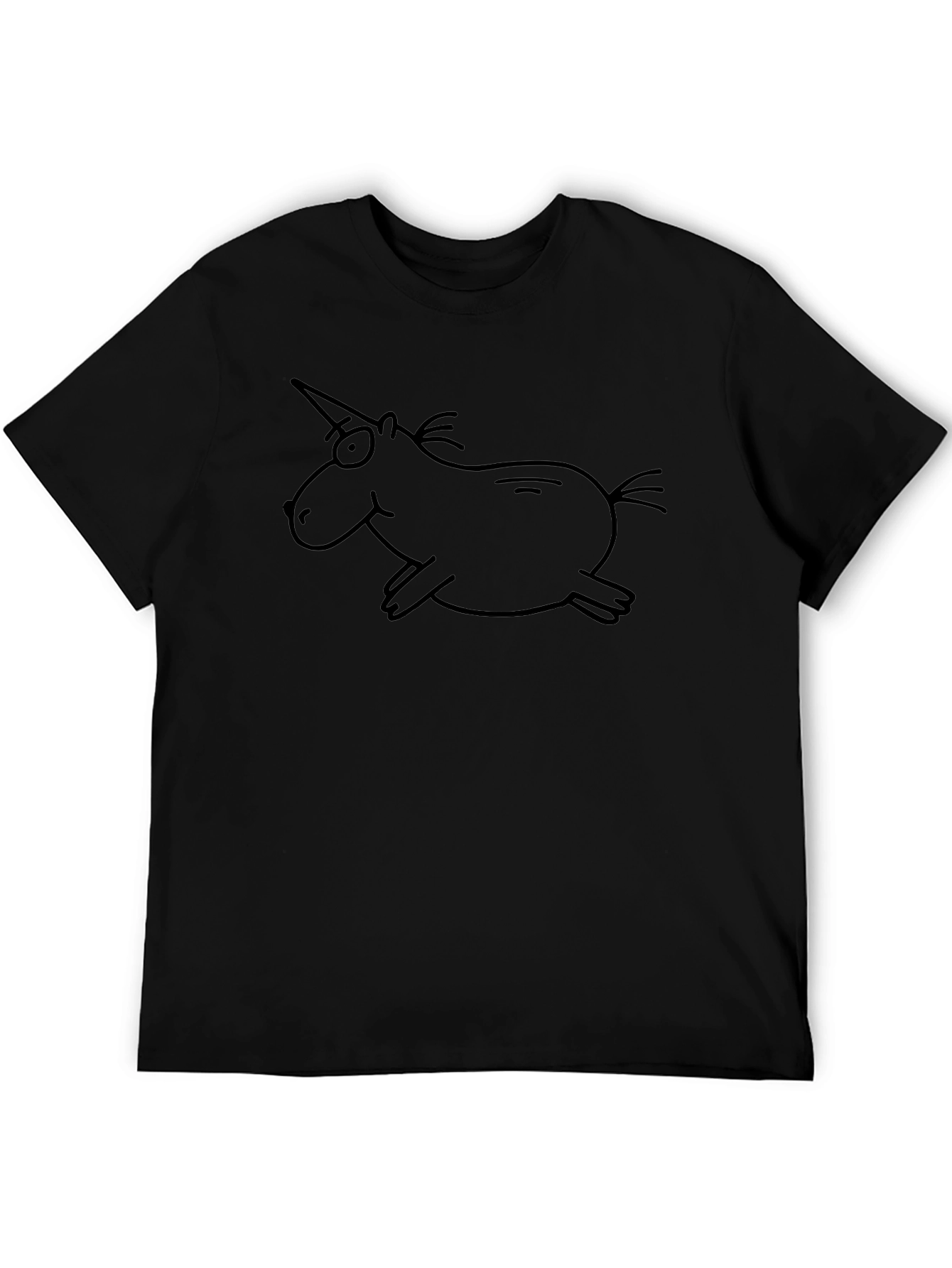 Funny Unicorn Graphic Black T-Shirt