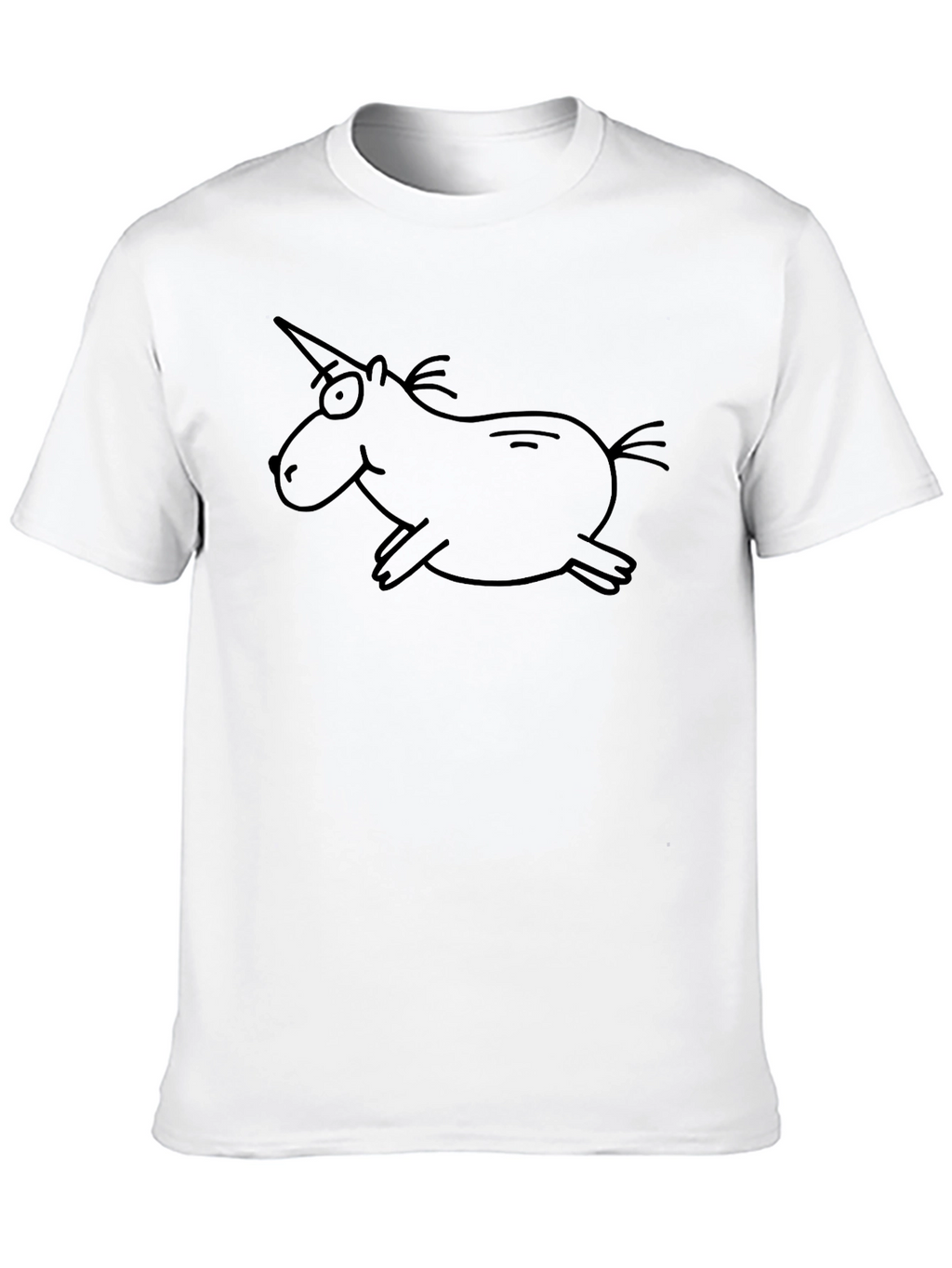 Funny Unicorn Graphic Black T-Shirt
