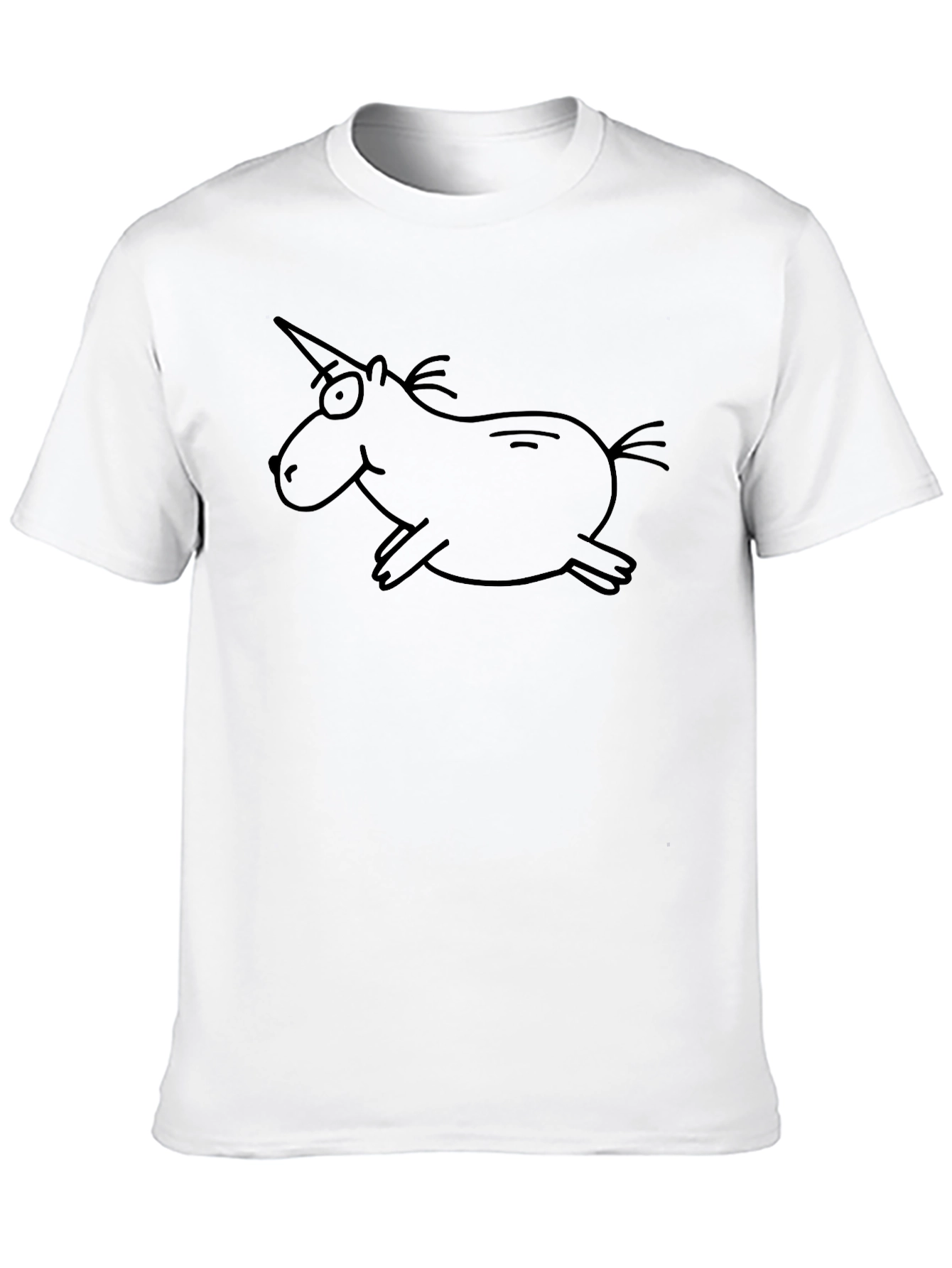 Funny Unicorn Graphic Black T-Shirt