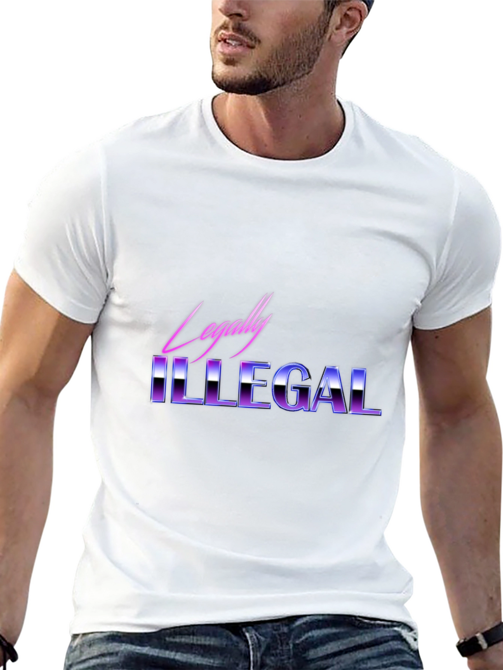 Legally Illegal Graphic Tee - Retro Style