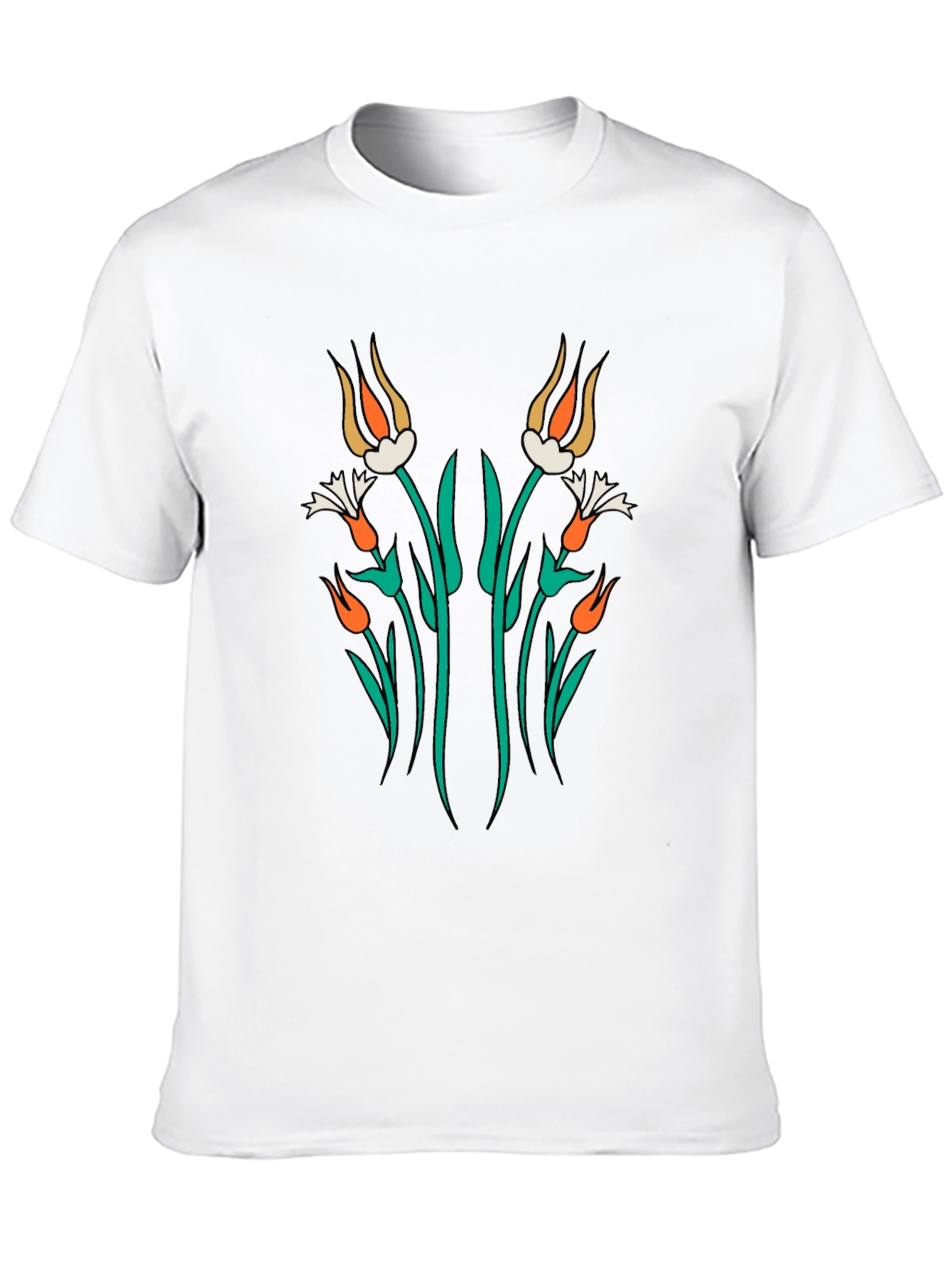 Floral Art Graphic T-Shirt - Modern Streetwear