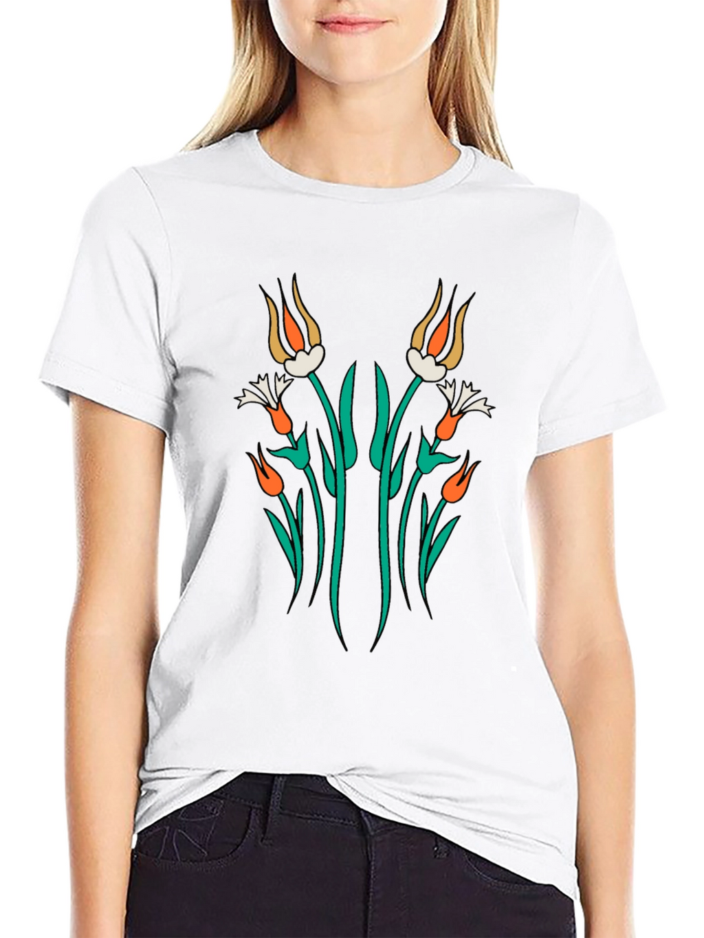 Floral Art Graphic T-Shirt - Modern Streetwear