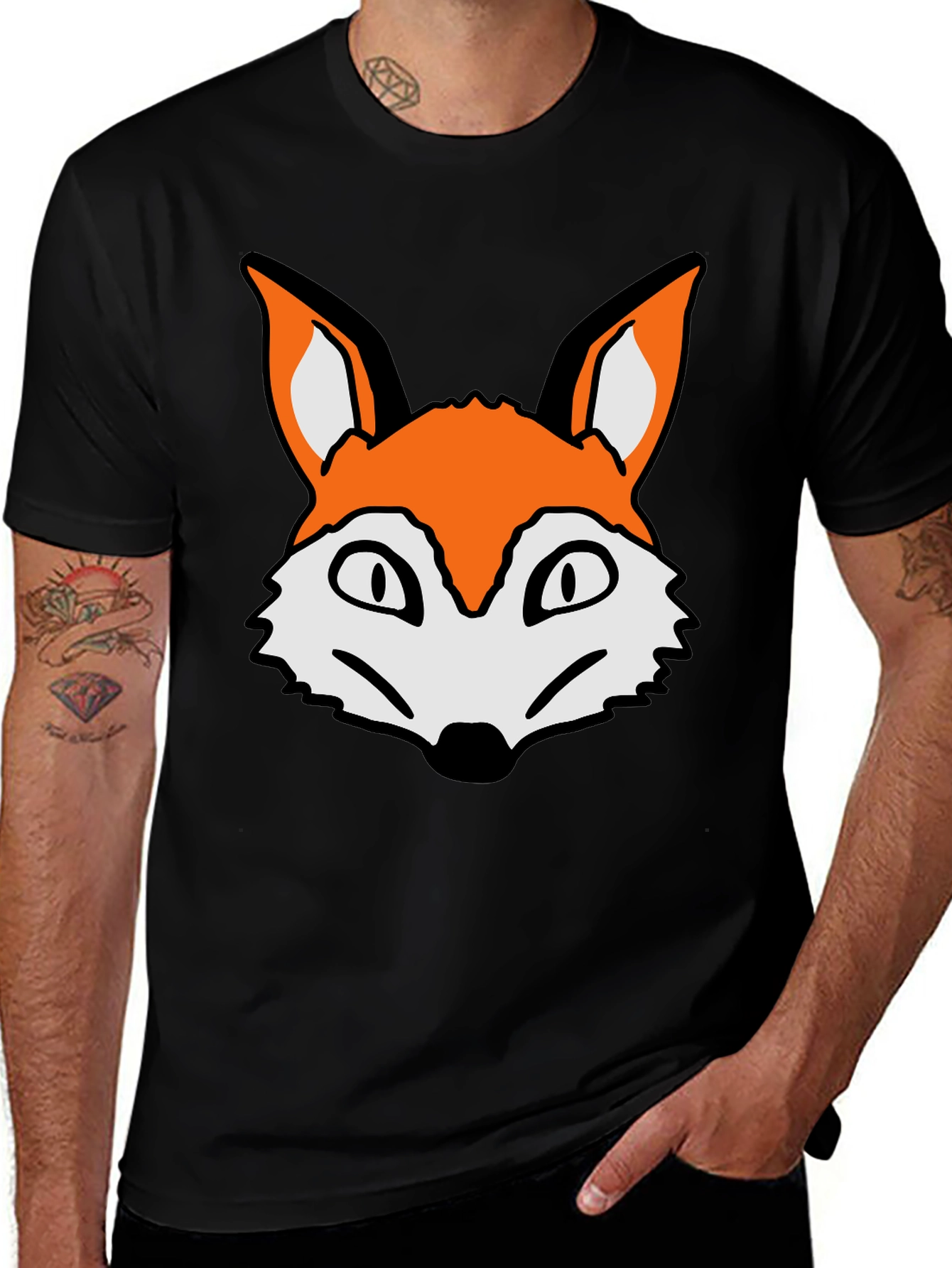 Fox Graphic T-Shirt - Casual Black Tee