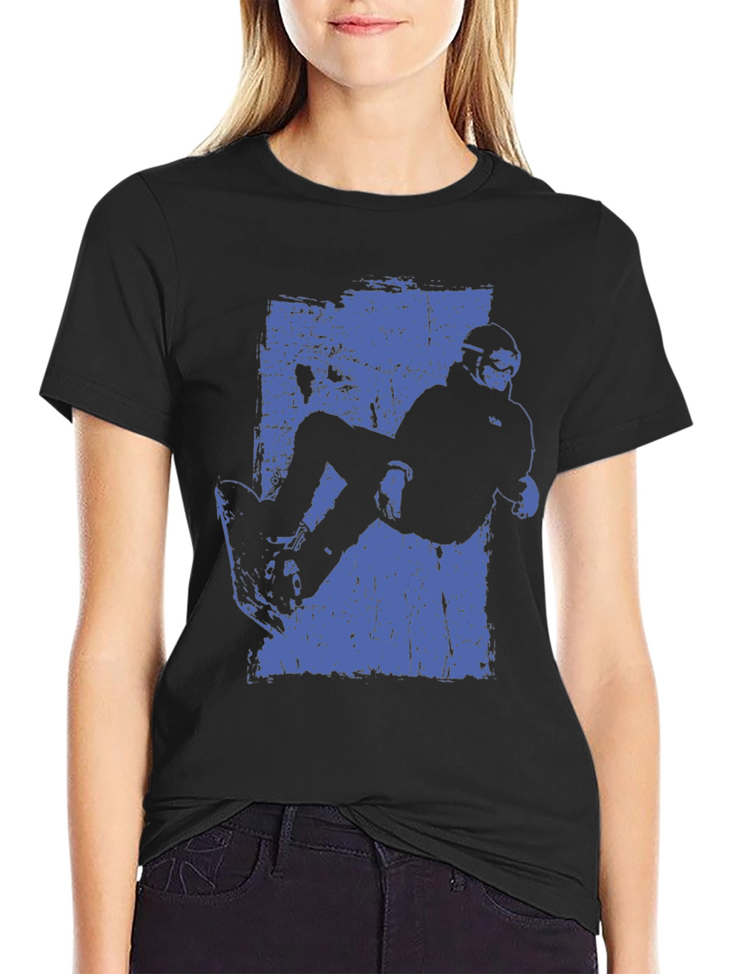 Snowboarder Graphic Tee - Cool Black T-Shirt