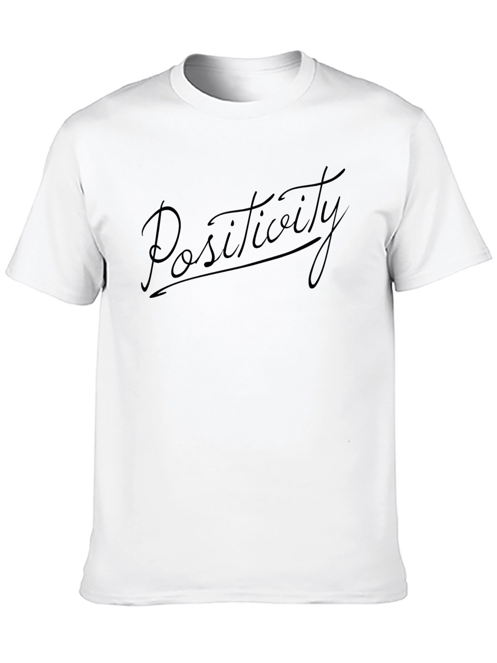 Positivity Black Graphic T-Shirt - Stylish Menswear