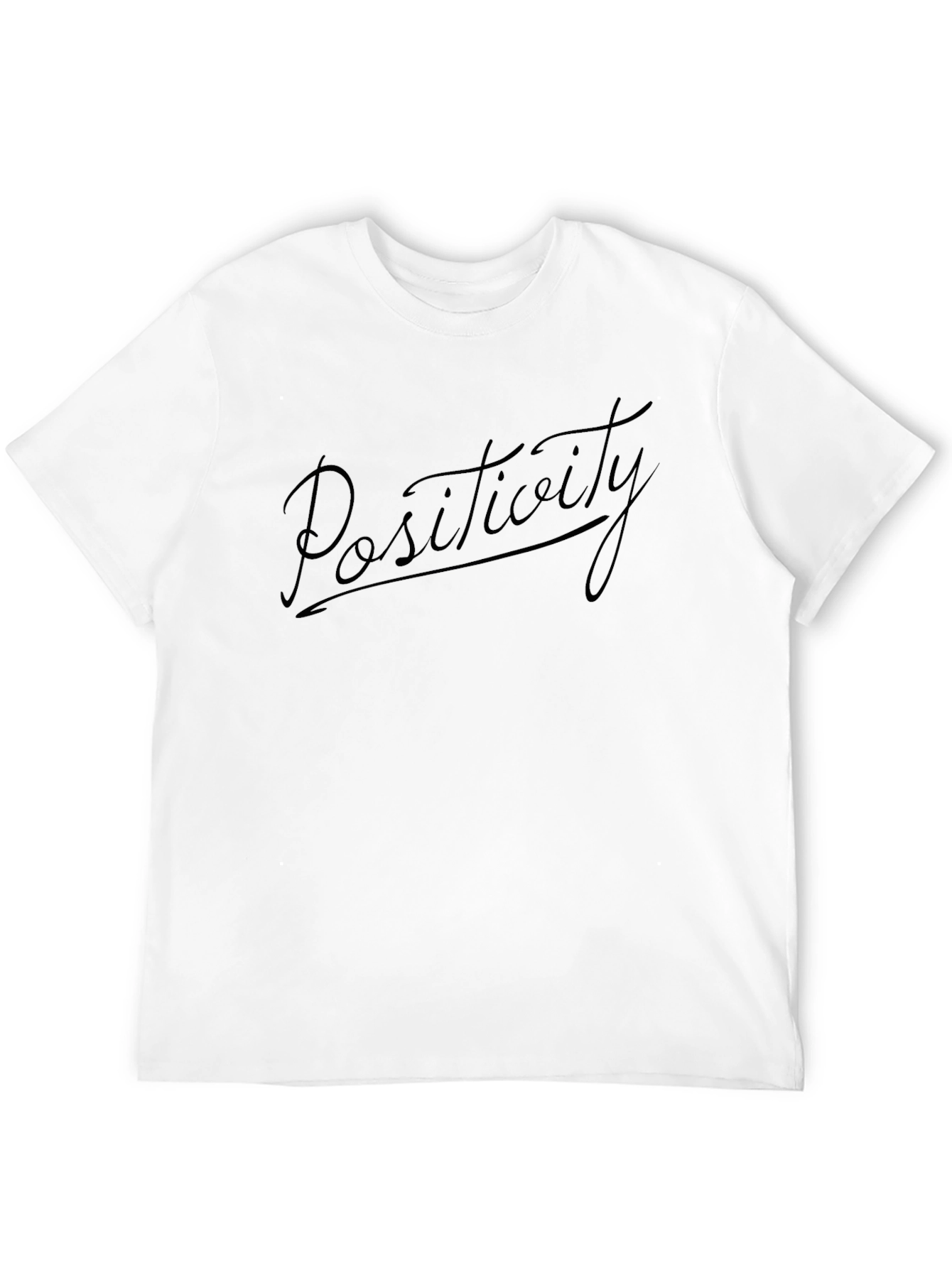 Positivity Black Graphic T-Shirt - Stylish Menswear
