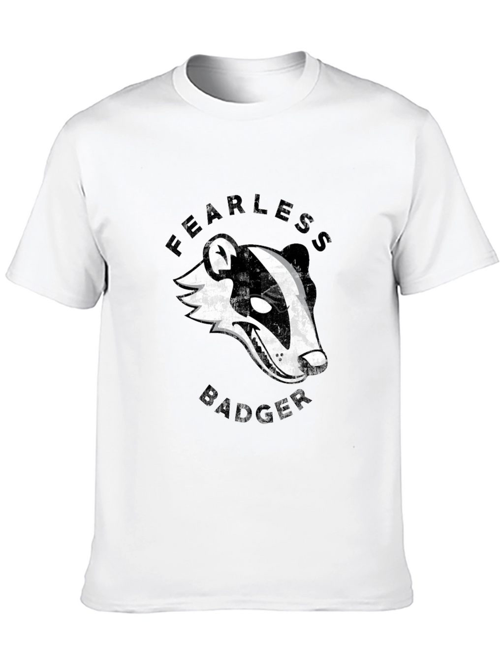 Fearless Badger Graphic Tee - Cool Mens Black T-Shirt