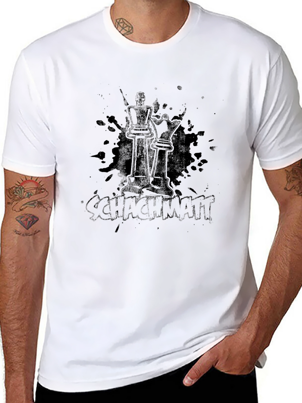 Chess King & Queen Schachmatt T-Shirt