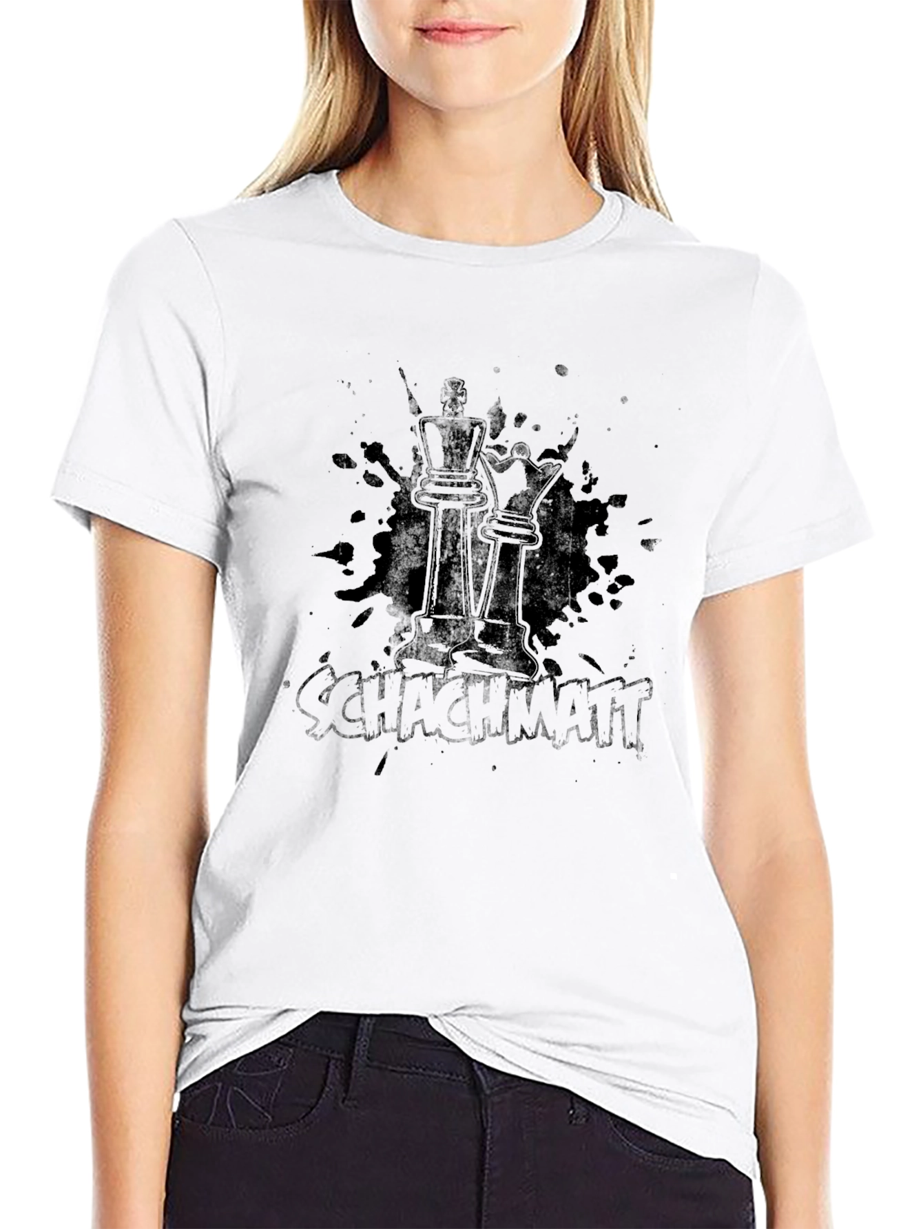 Chess King & Queen Schachmatt T-Shirt
