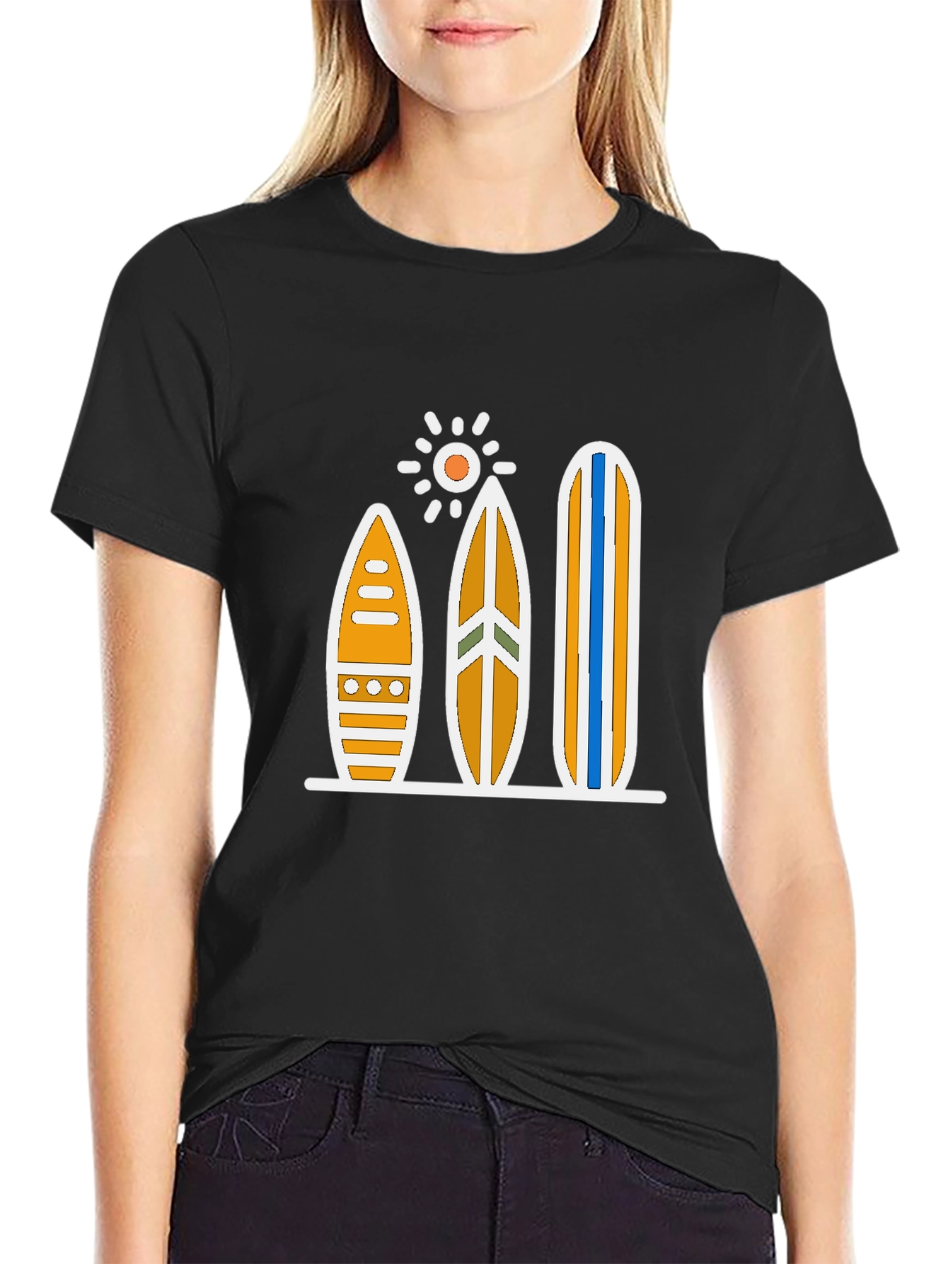 Surfboard Sun Graphic Tee