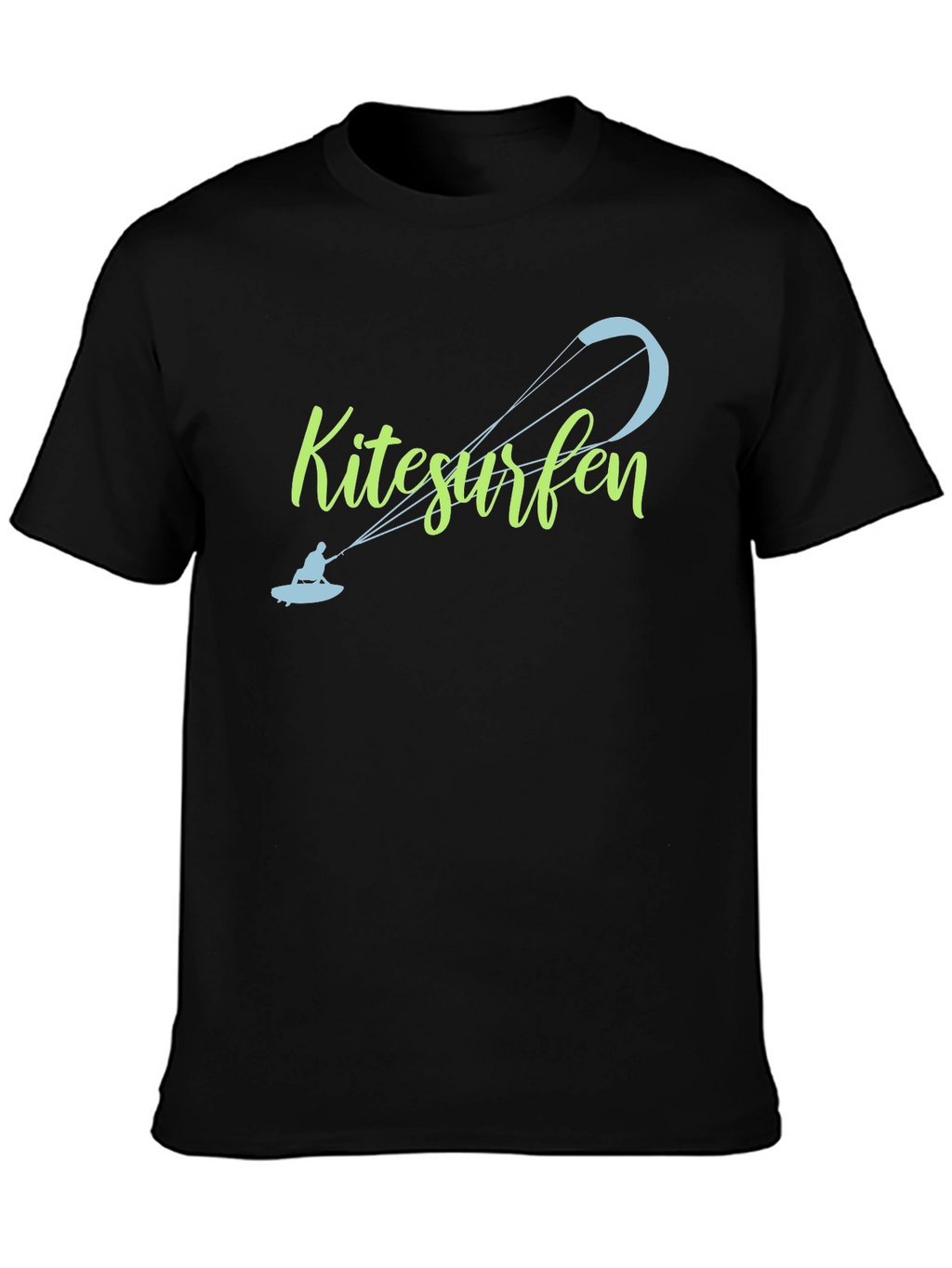 Kitesurfen Black T-Shirt - Unique Design