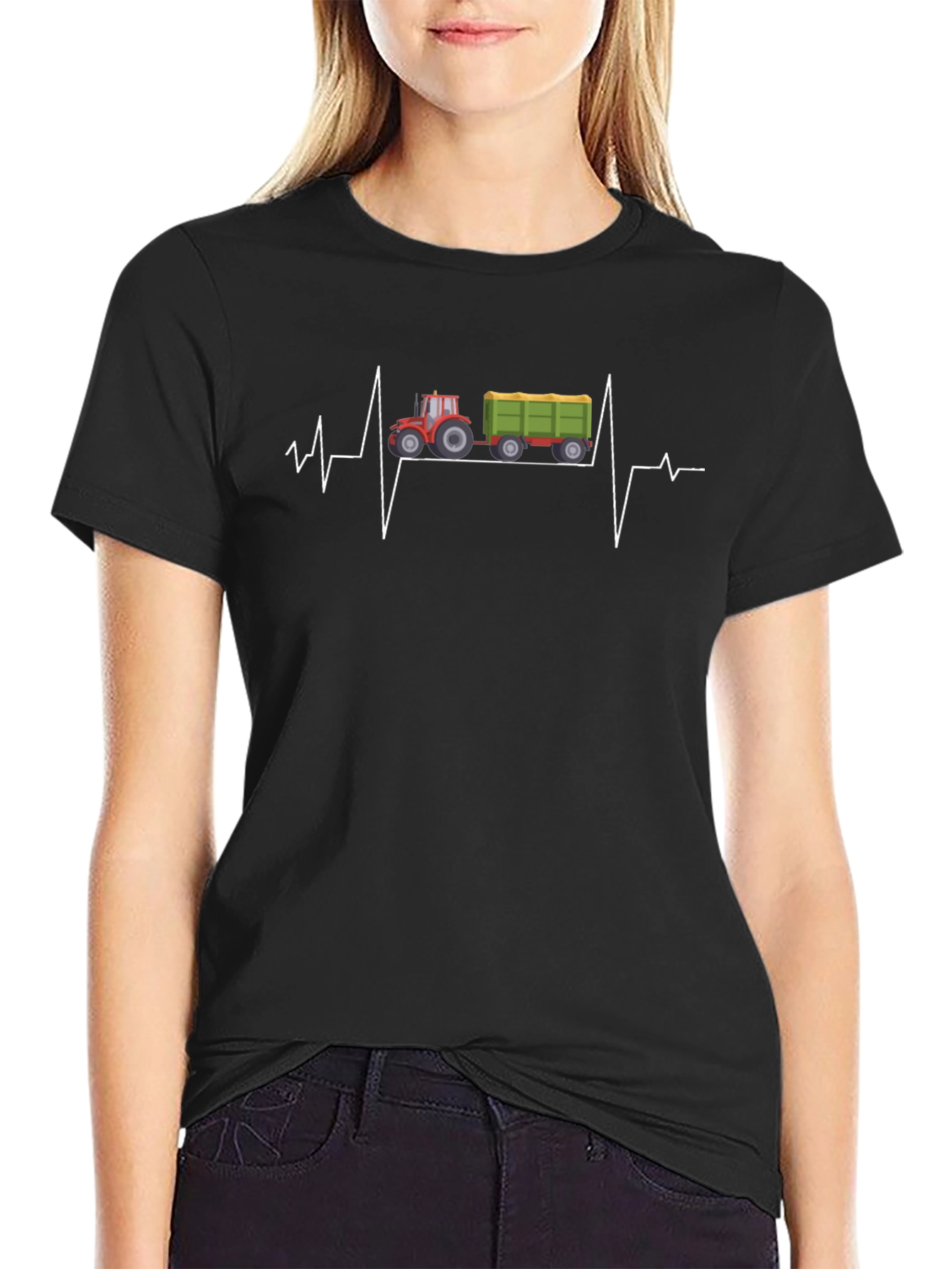 Tractor Heartbeat Graphic T-Shirt
