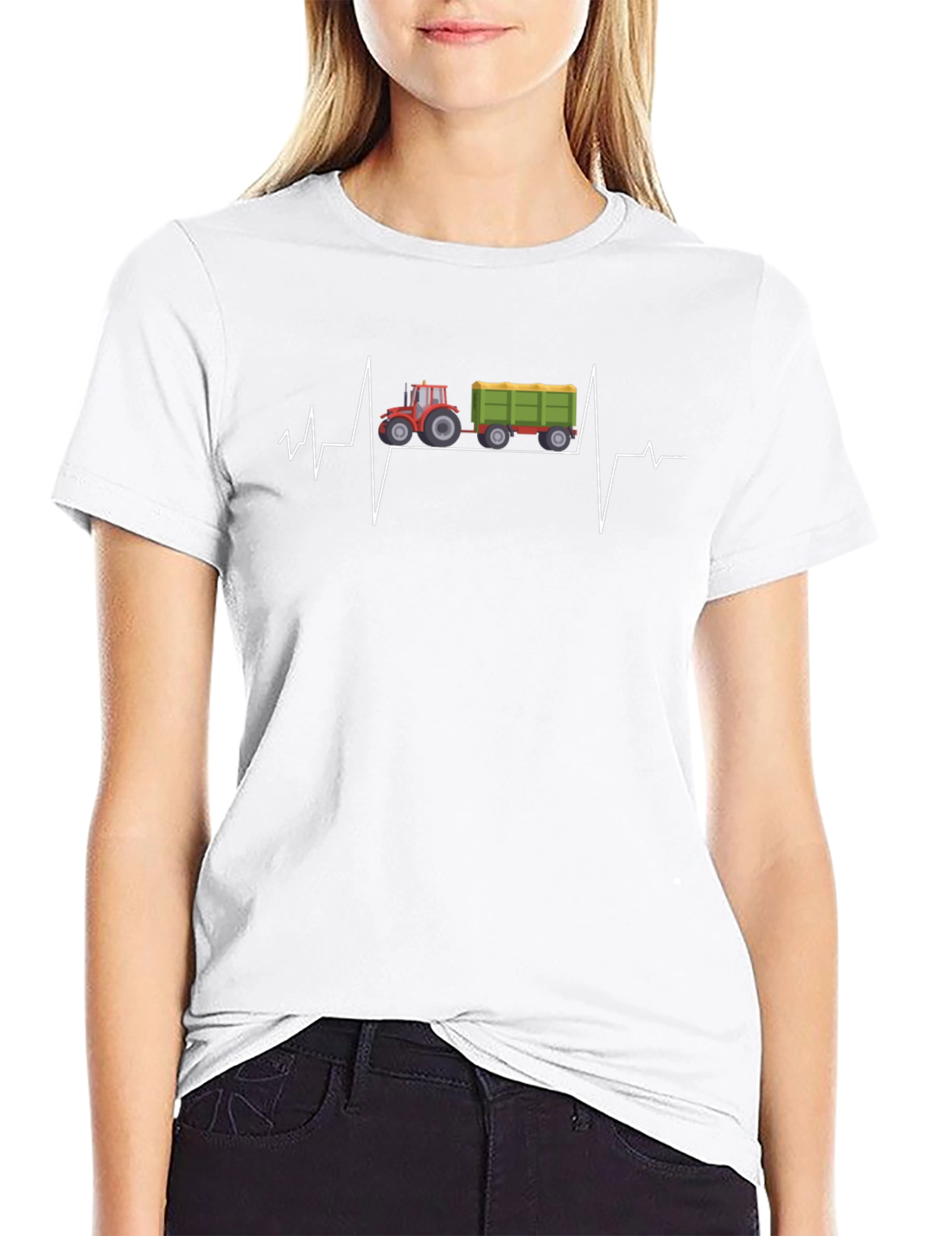Tractor Heartbeat Graphic T-Shirt