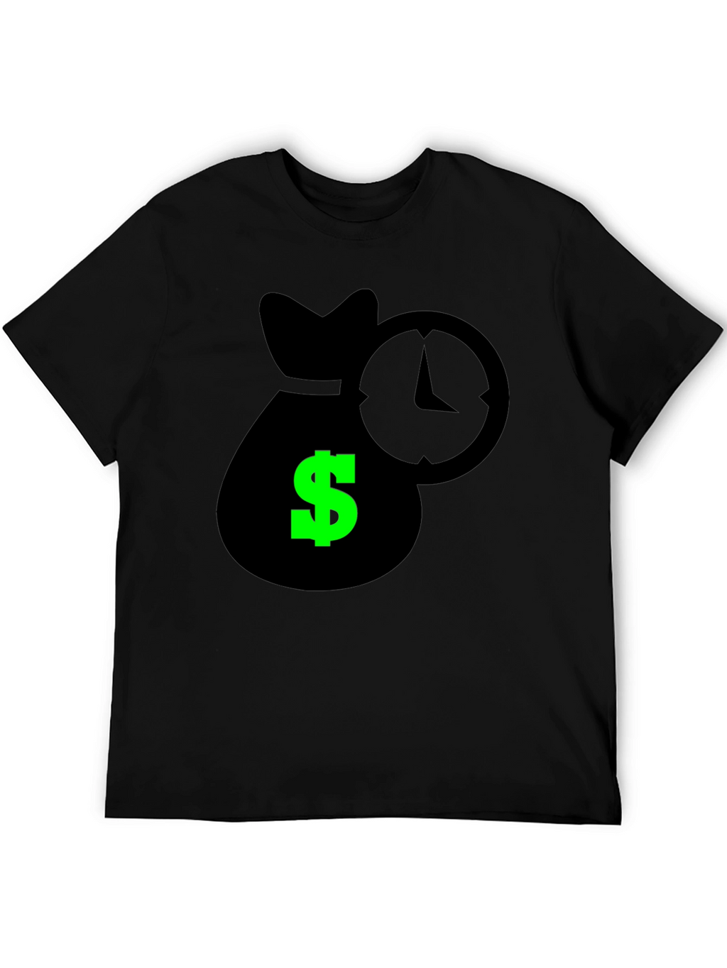 Time is Money Graphic Tee - Black Cotton Shirt