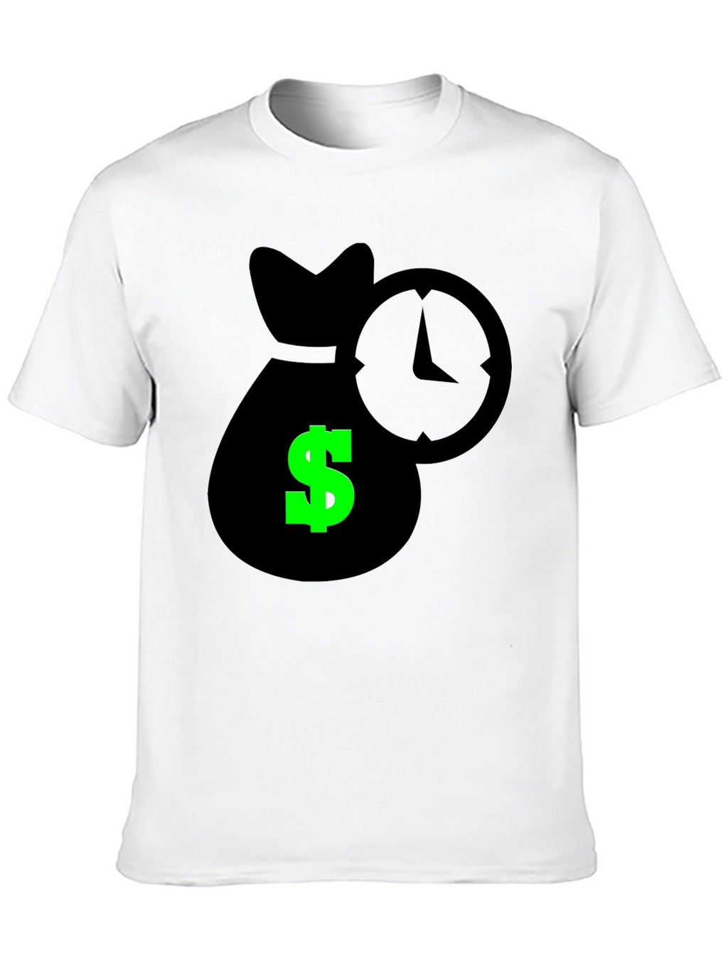 Time is Money Graphic Tee - Black Cotton Shirt