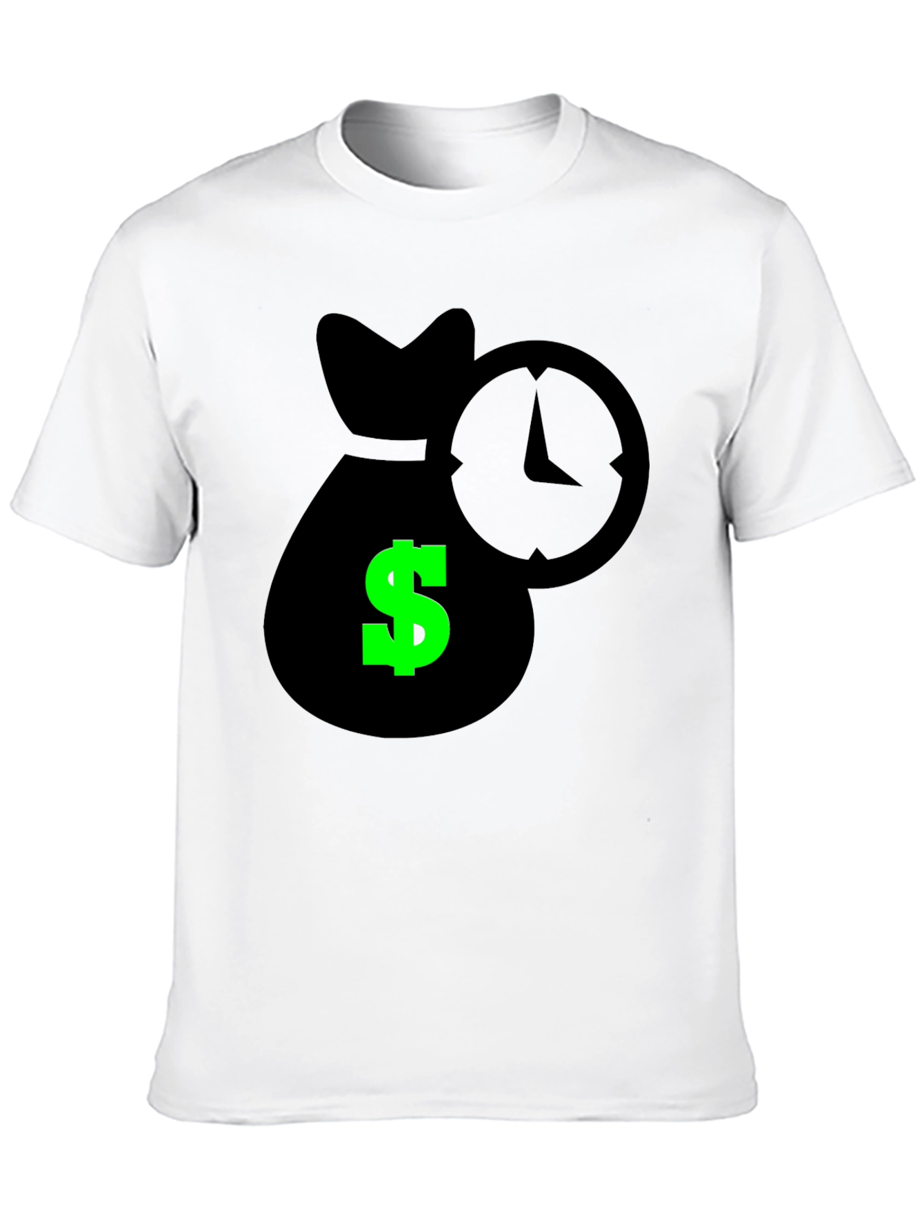 Time is Money Graphic Tee - Black Cotton Shirt