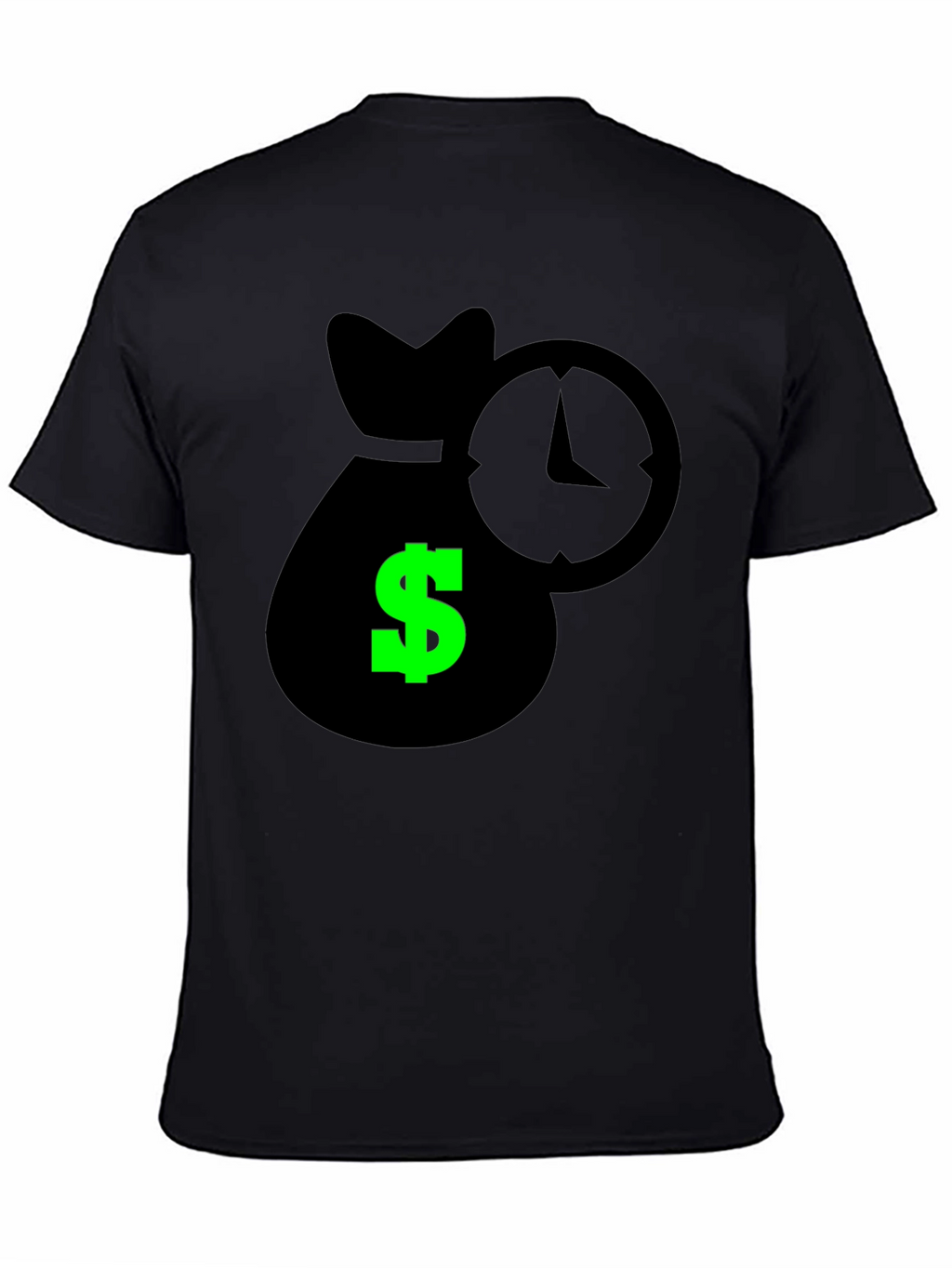Time is Money Graphic Tee - Black Cotton Shirt