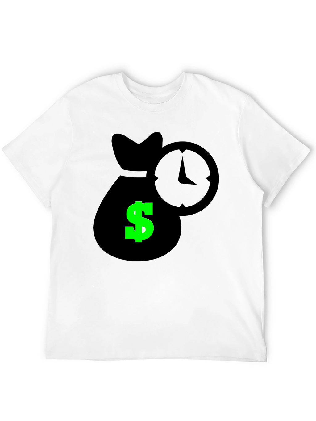Time is Money Graphic Tee - Black Cotton Shirt