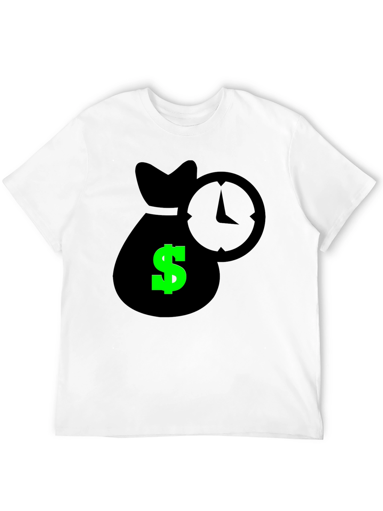 Time is Money Graphic Tee - Black Cotton Shirt