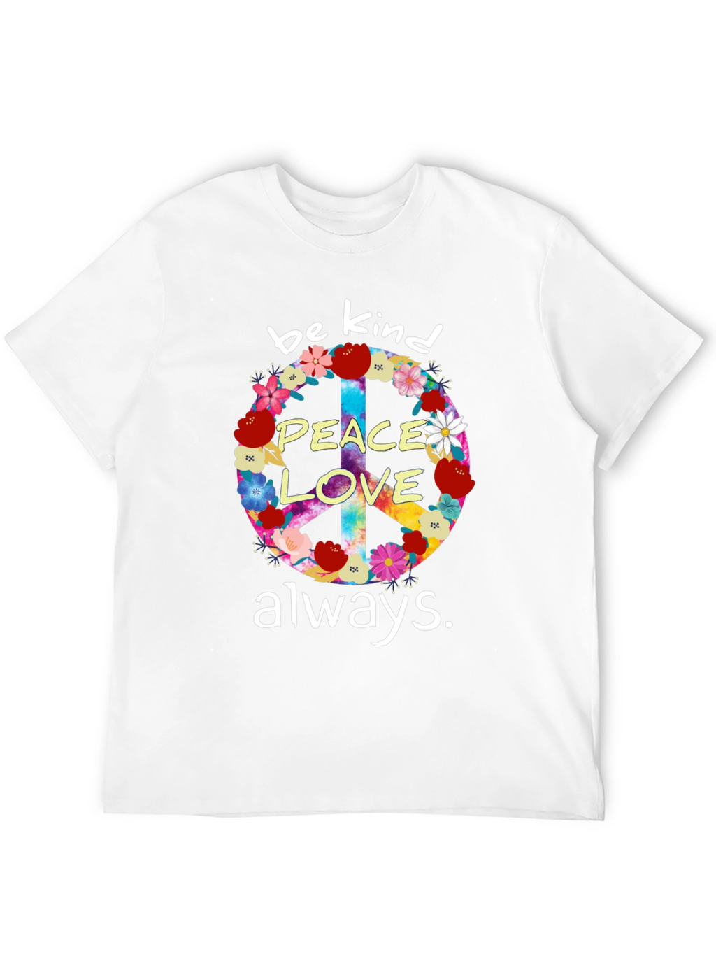 Peace Love Kindness T-Shirt - Floral Design