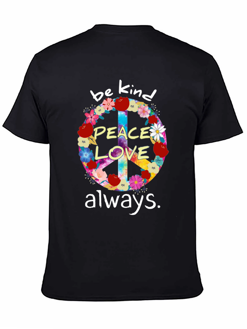Peace Love Kindness T-Shirt - Floral Design