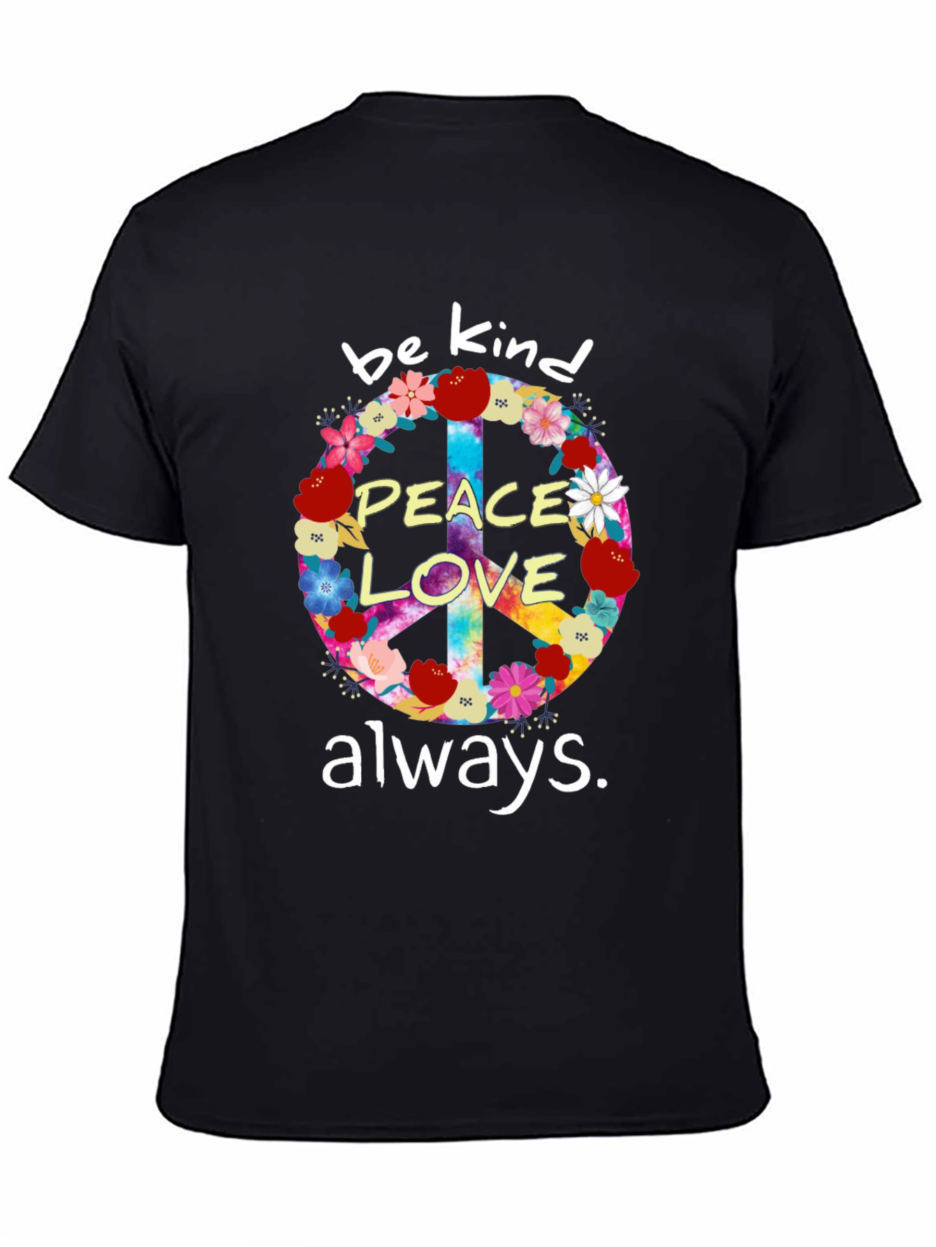 Peace Love Kindness T-Shirt - Floral Design