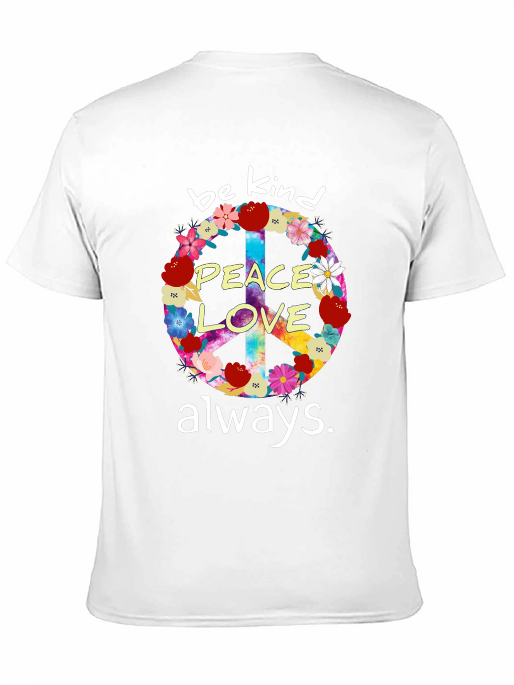 Peace Love Kindness T-Shirt - Floral Design