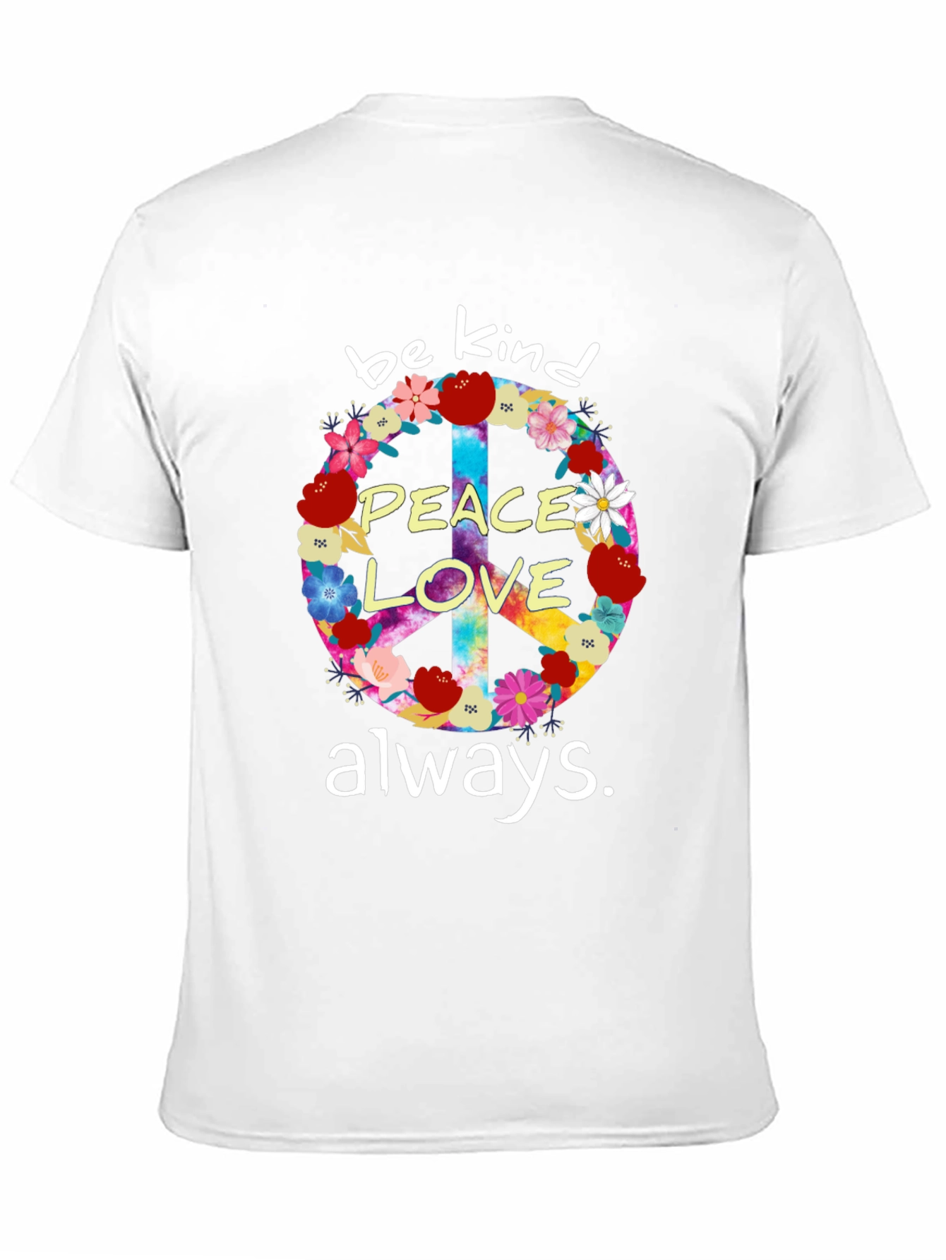 Peace Love Kindness T-Shirt - Floral Design