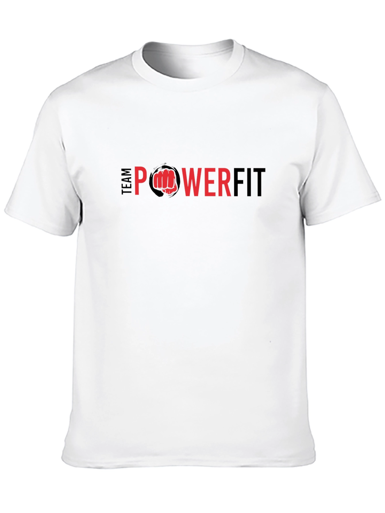 Team Powerfit Black Graphic Tee - Mens Fitness Apparel