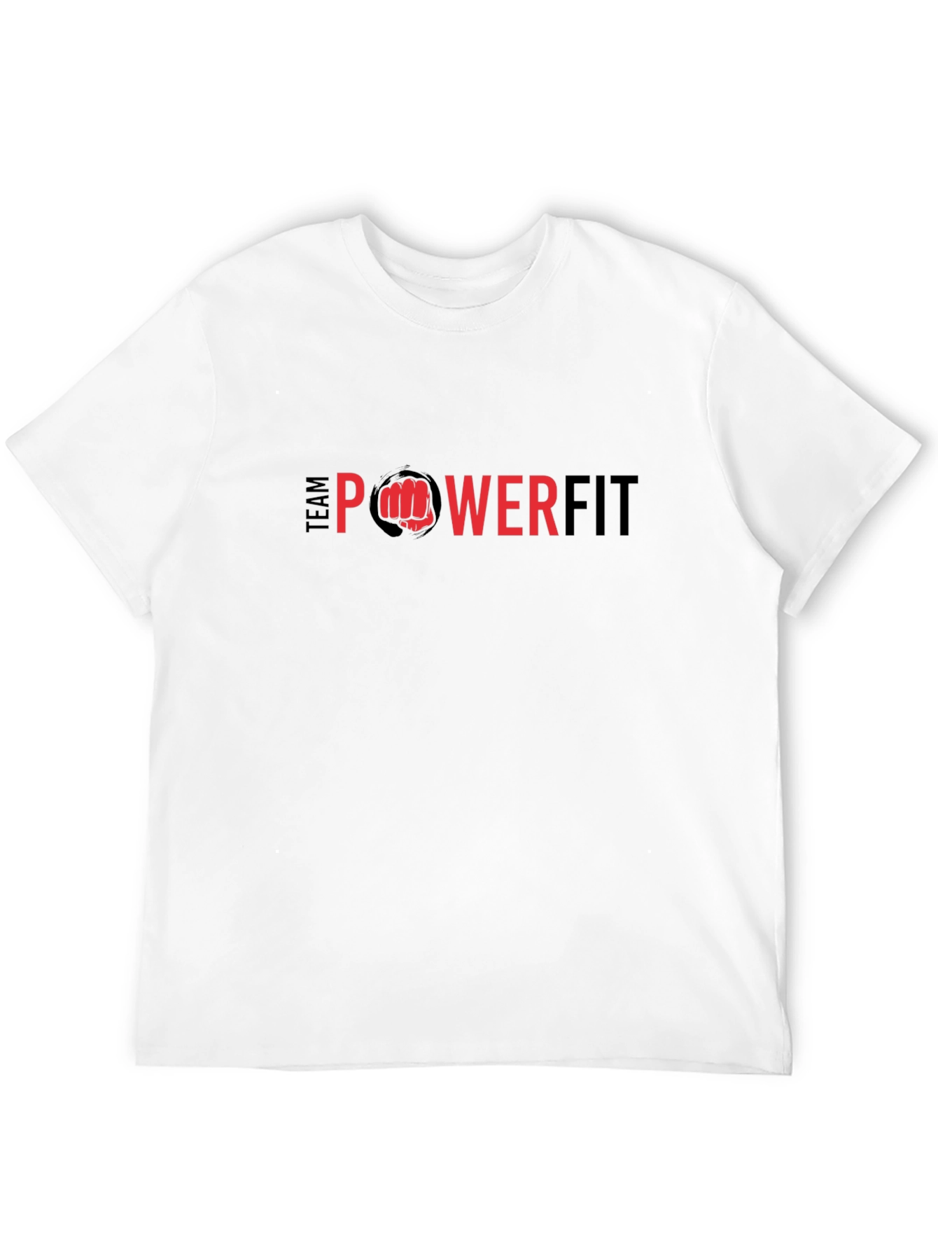 Team Powerfit Black Graphic Tee - Mens Fitness Apparel