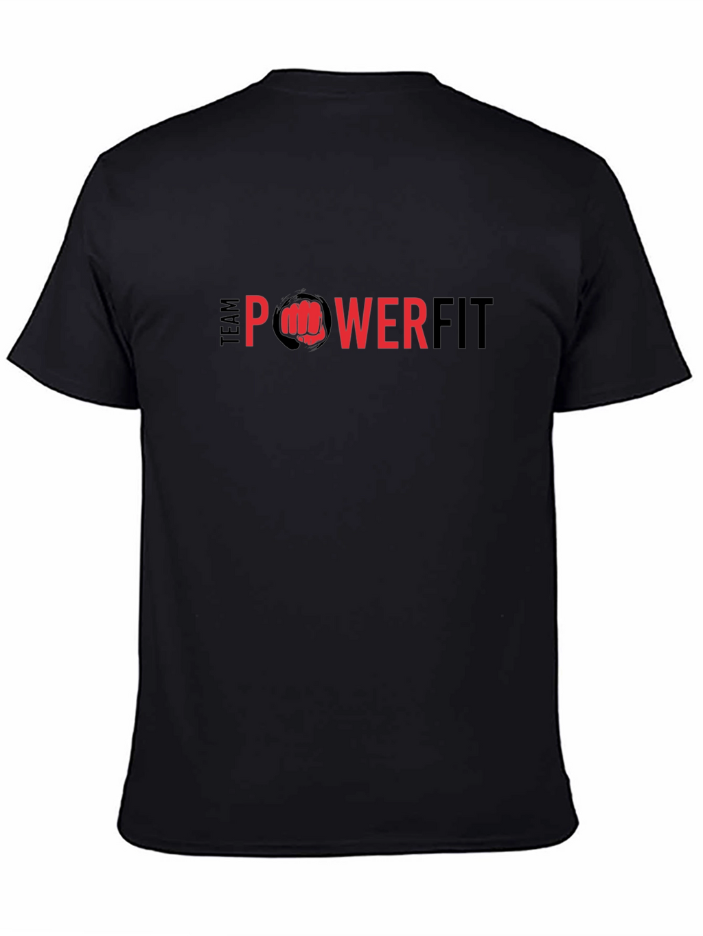 Team Powerfit Black Graphic Tee - Mens Fitness Apparel
