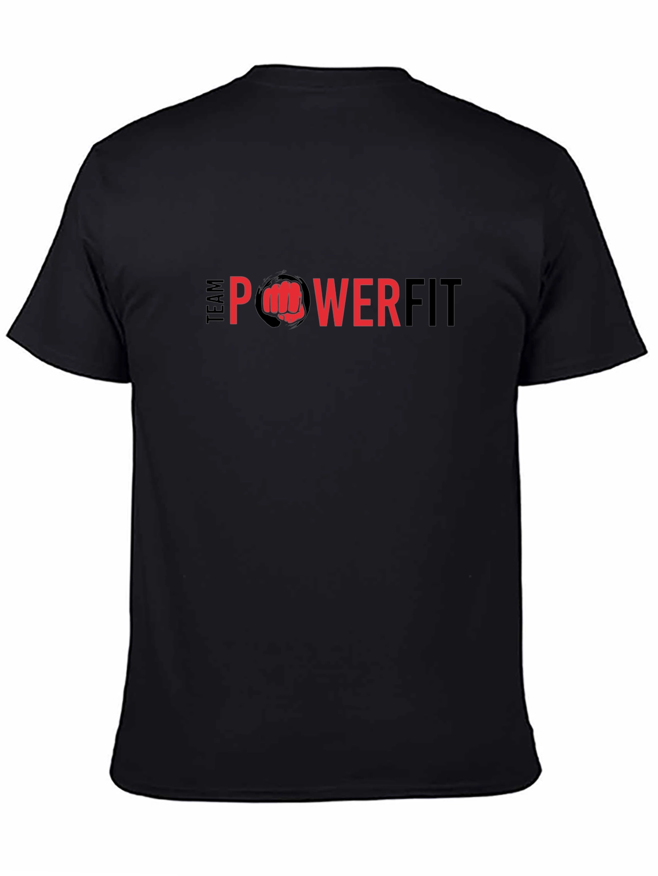 Team Powerfit Black Graphic Tee - Mens Fitness Apparel