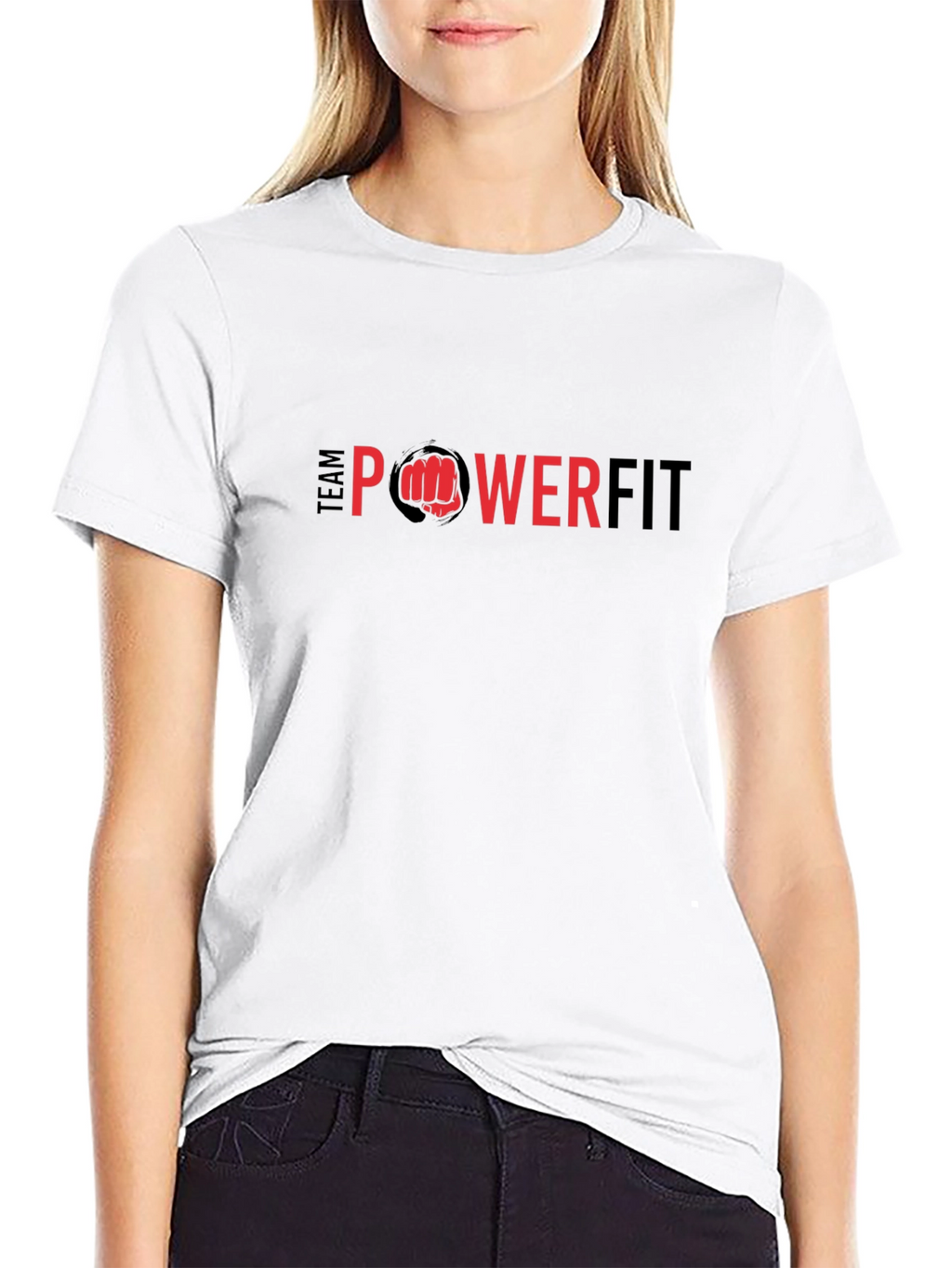 Team Powerfit Black Graphic Tee - Mens Fitness Apparel