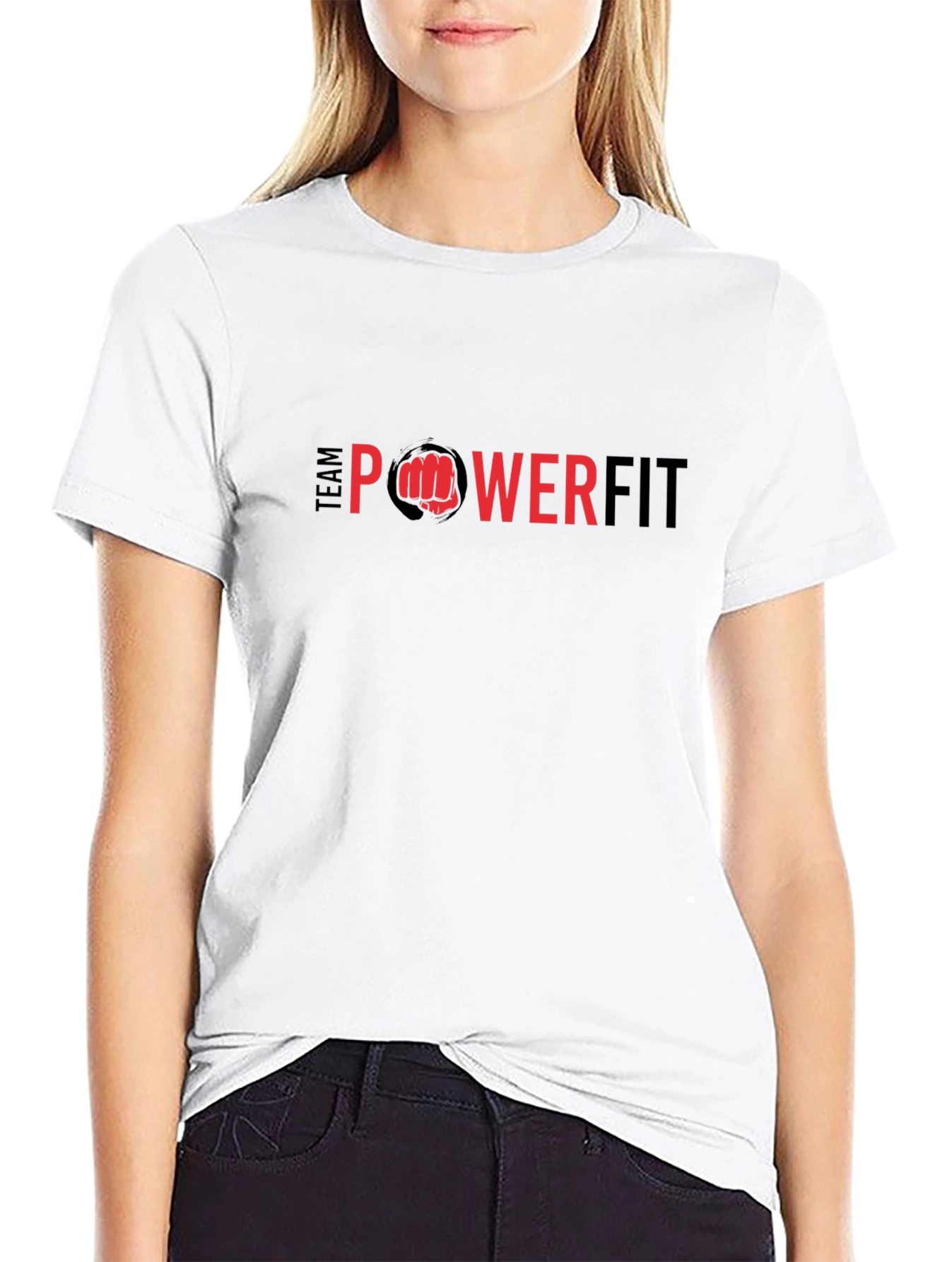 Team Powerfit Black Graphic Tee - Mens Fitness Apparel