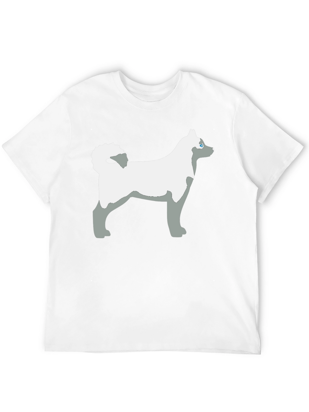 Husky Dog Graphic Tee - Black Cotton Casual T-Shirt