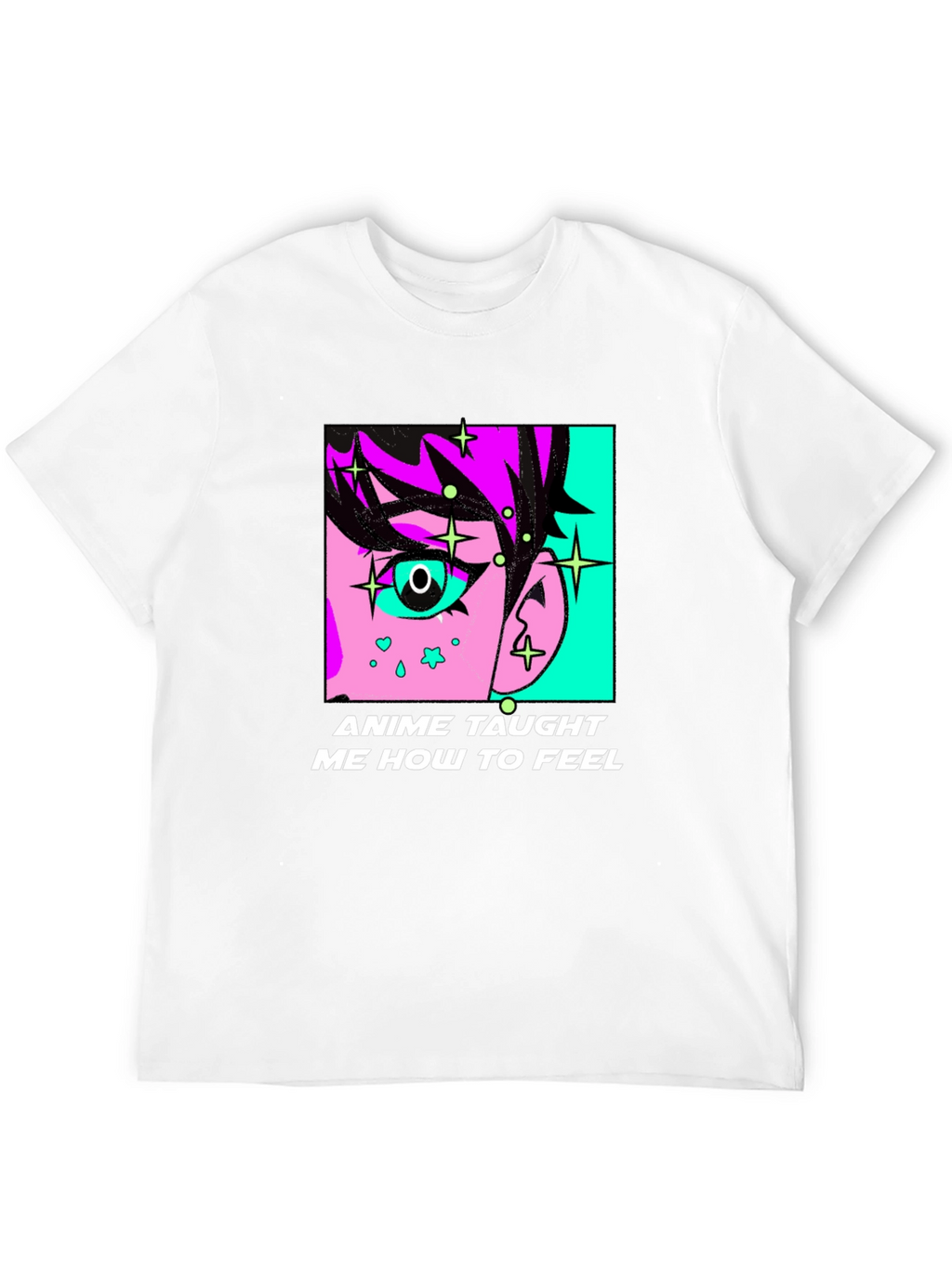 Anime Taught Me How To Feel Black T-Shirt