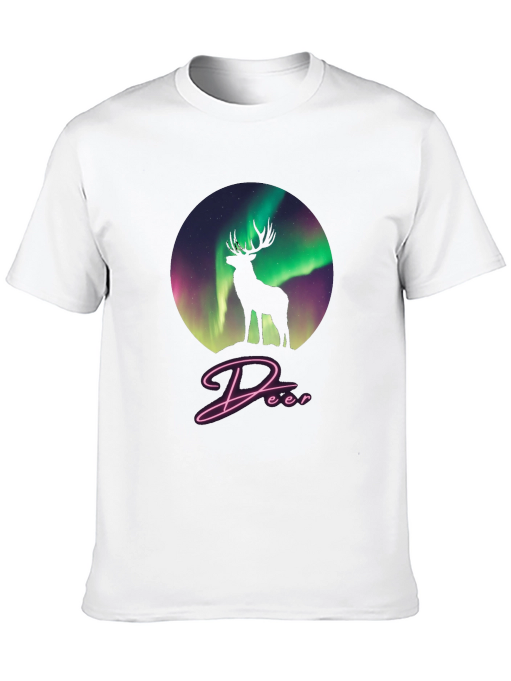 Aurora Deer Graphic Tee - Black